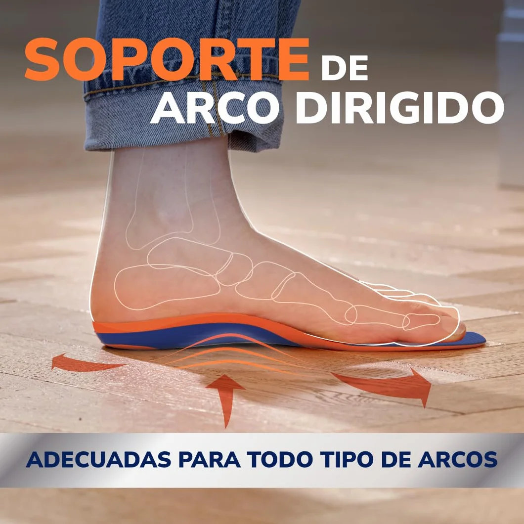 Dr. Scholl’s Advanced Pain Relief Plantillas Ortopédicas Hombres/Mujeres, resistentes para zapatos y botas, alivio fascitis plantar, soporte arco, pies planos, absorción impactos, soporta hasta 150kg