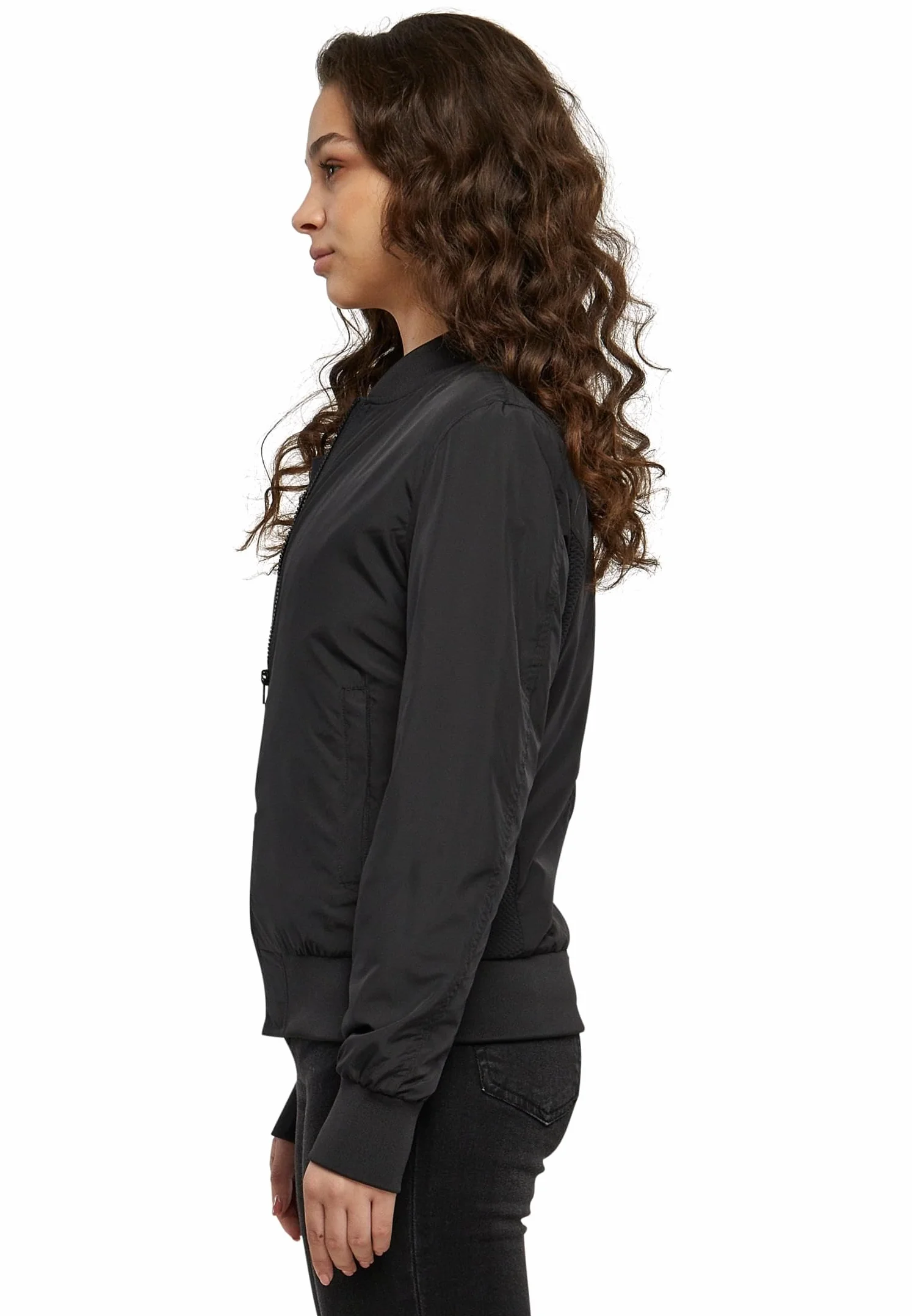URBAN CLASSICS Chaqueta Bomber para Mujer con Bolsillos, Chaqueta Entretiempo otoño y primavera, Cazadora Acolchada de Corte Old School