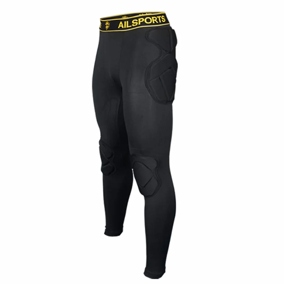 Shinestone Pantalones largos deportivos de fútbol para hombre, a prueba de golpes, pantalones acolchados para porteros