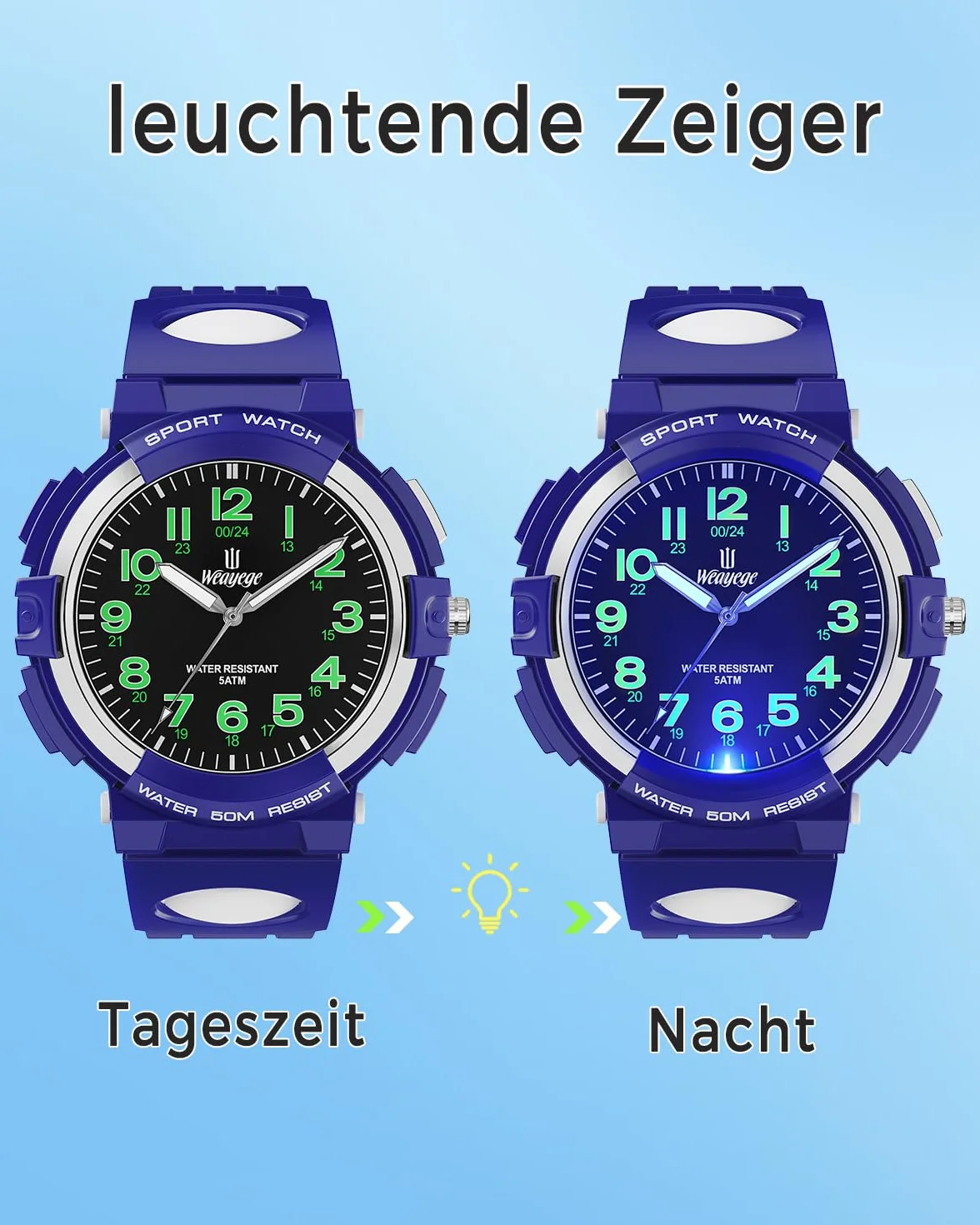 Reloj Analógico para Niños,Resistente al Agua hasta 5 ATM,Fácil de Leer,Reloj de Enseñanza del Tiempo para Niño y Niña,Relojes de Pulsera de Banda Suave para Niños 4-16