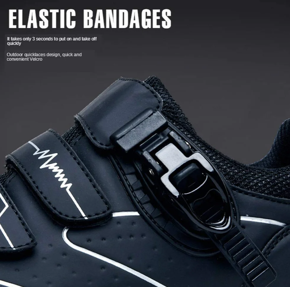 Earnmore Zapatillas de Ciclismo Antideslizantes, Zapatillas de Bicicleta de Carretera y Montaña de Fibra de Carbono Transpirables, Zapatillas Deportivas Asistidas con Tiras Reflectantes