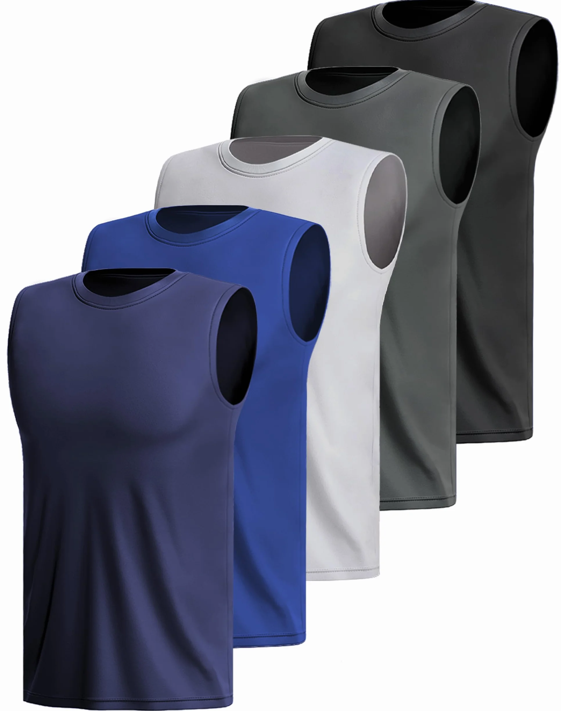 Hioutdoor 3 O 5 Confezioni Canotta Sportiva Da Uomo Senza Maniche Camicia Fitness Sotto Le Ascelle Muscolare Ad Asciugatura Rapida Corsa Traspirante Palestra Funzionale Gilet Multipack