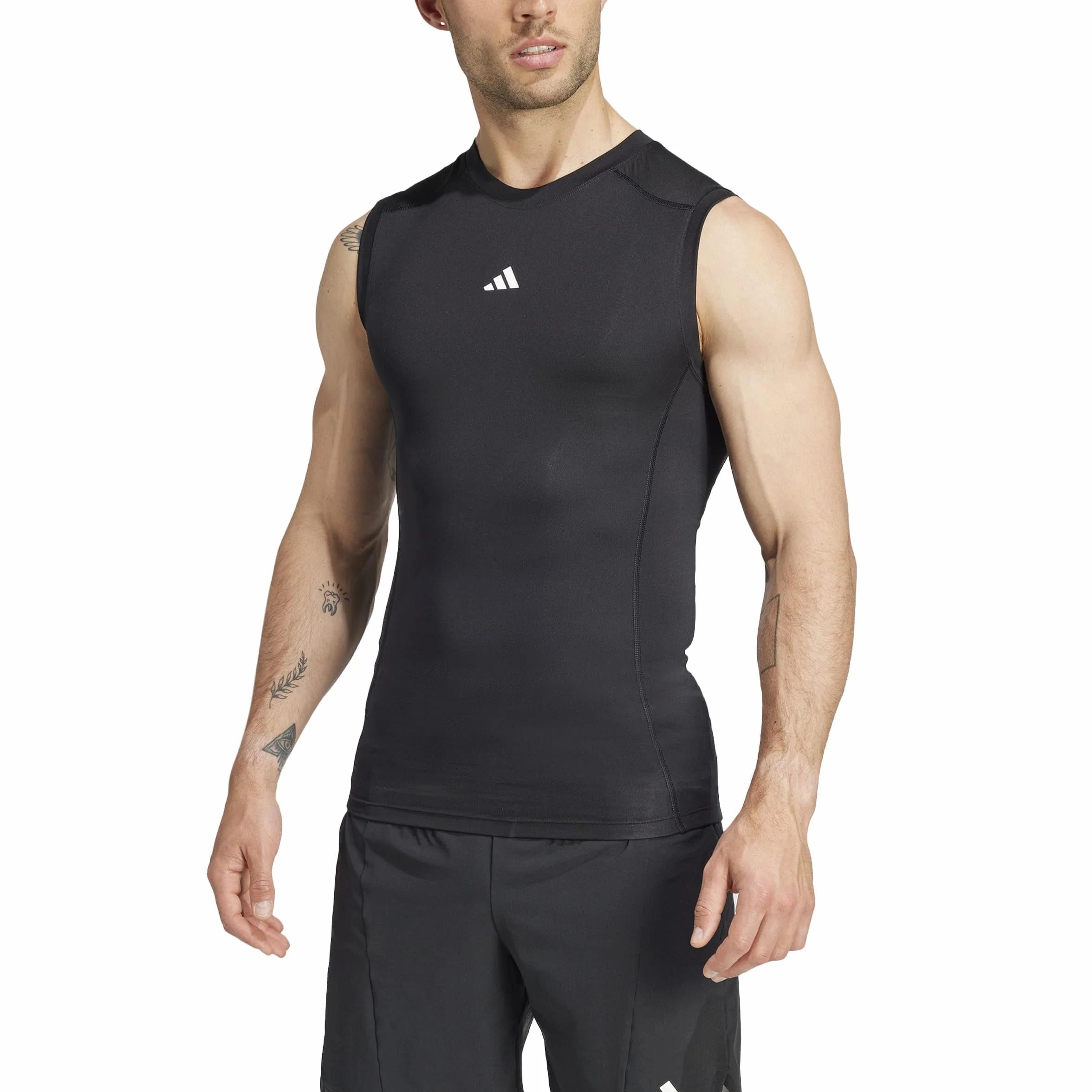 adidas Men's Camiseta sin Mangas de Entrenamiento de compresión Techfit