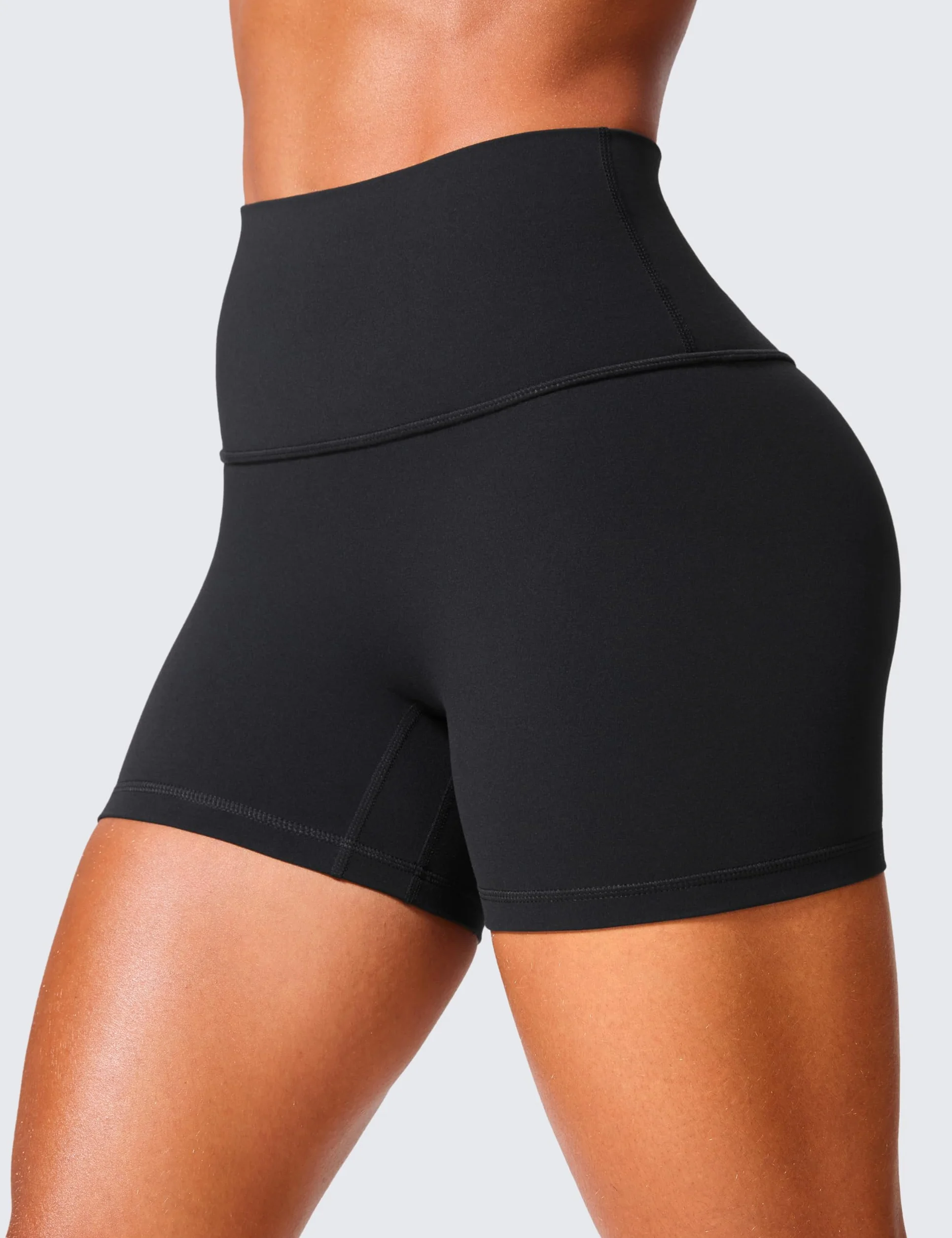 CRZ YOGA Mujeres Butterlift Shorts Levantamiento Glúteos 10/15cm Sin Costura Frontal Cintura Alta