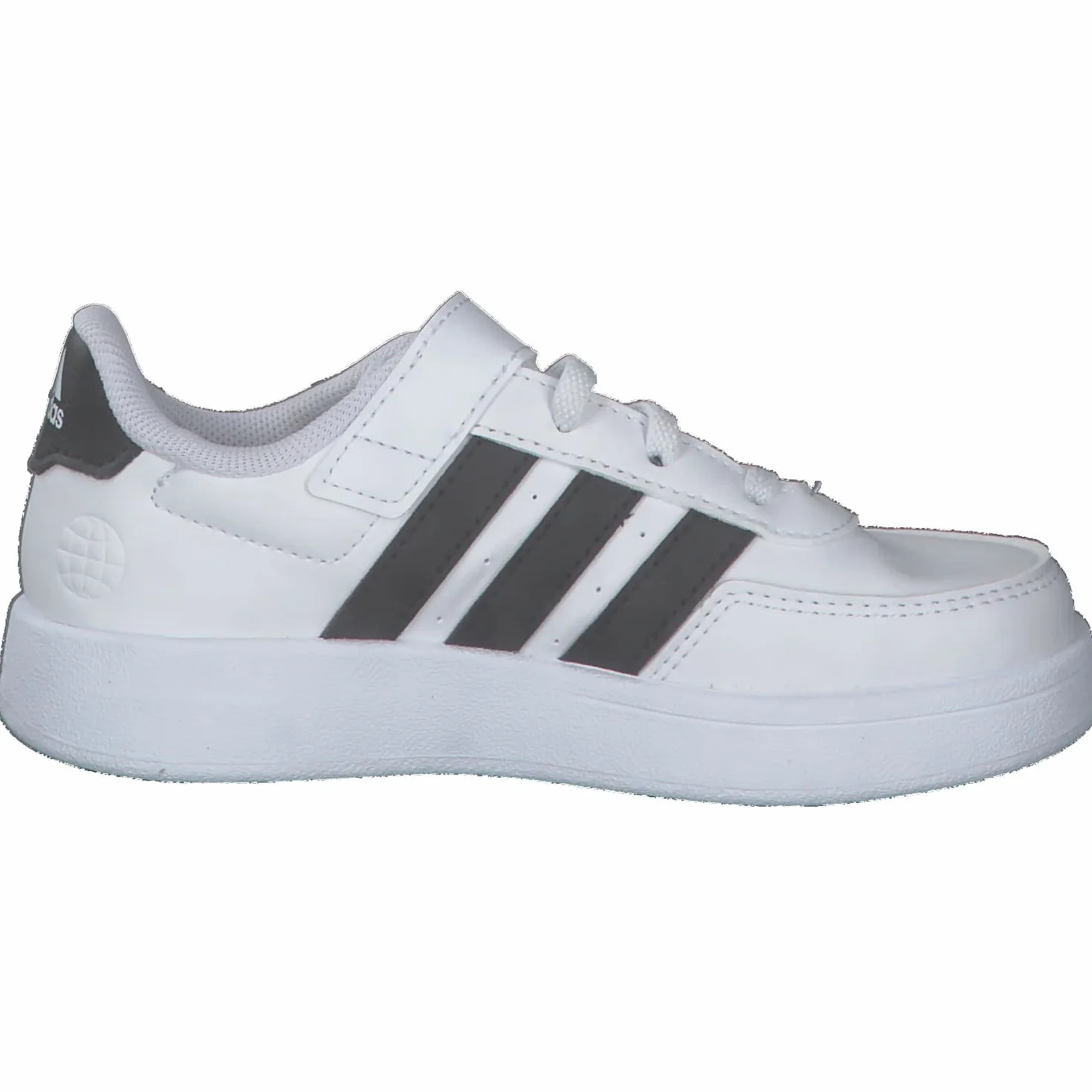 Adidas Breaknet Lifestyle Court Elastic Lace Top Strap Shoes, Cloud White/Core Black, 33 EU