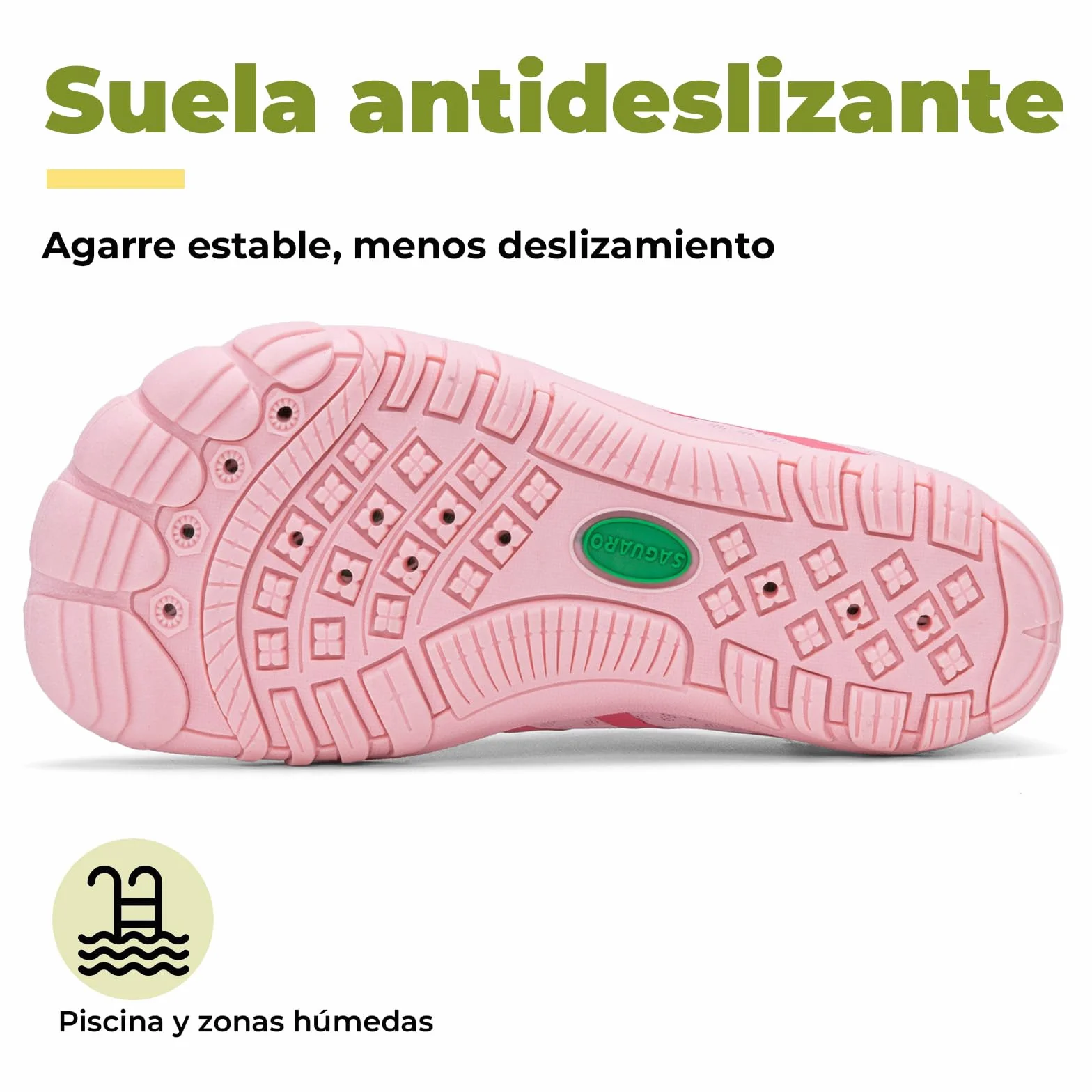 SAGUARO Zapatos de Agua Barefoot Niños Escarpines Acuáticos Puntera Ancha Secado Rápido Gr.25-36