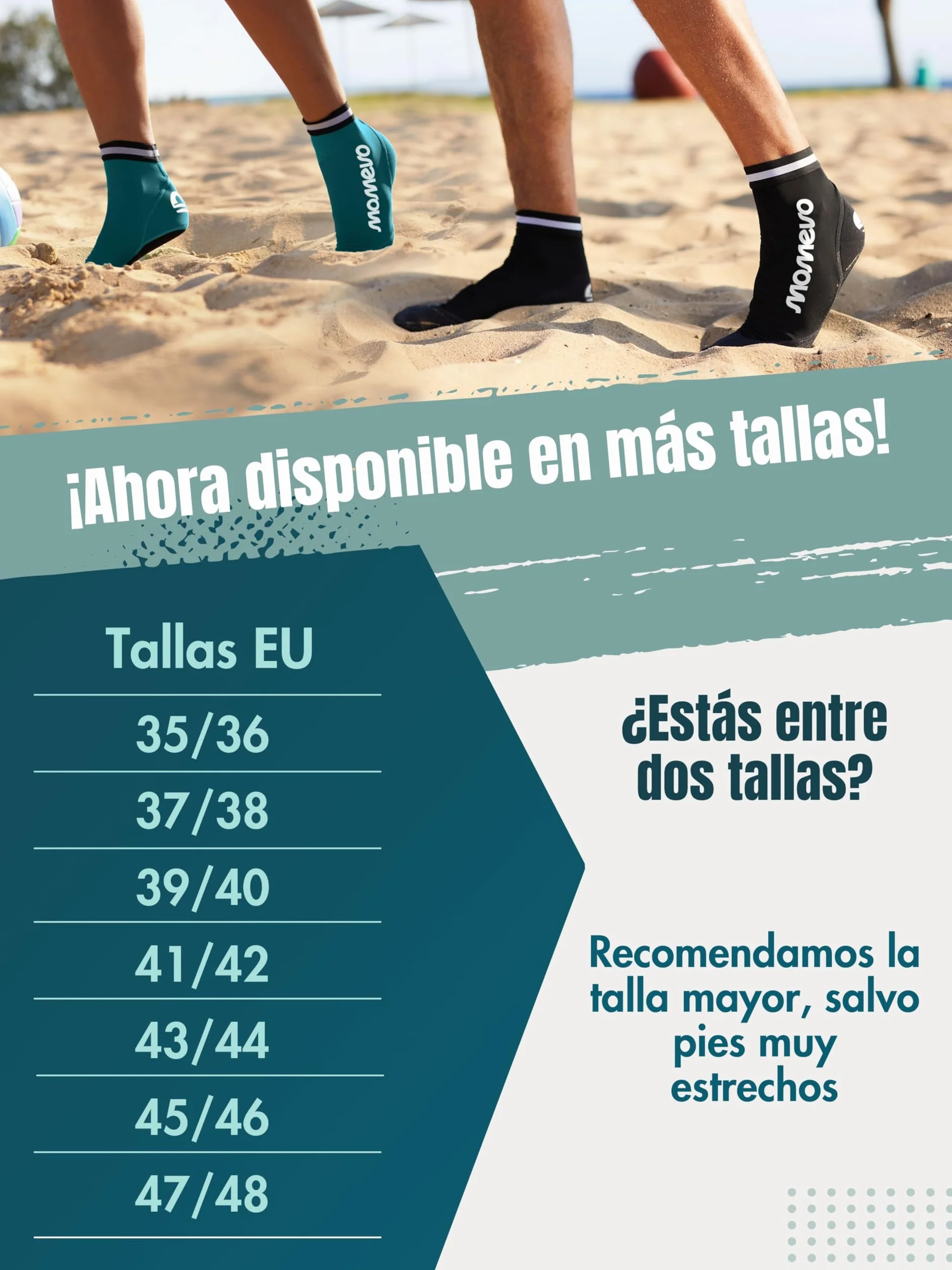 Calcetines de voleibol de playa Beachmates – Calcetines de playa protectores de neopreno y elastano – protección ideal contra el frío y el calor