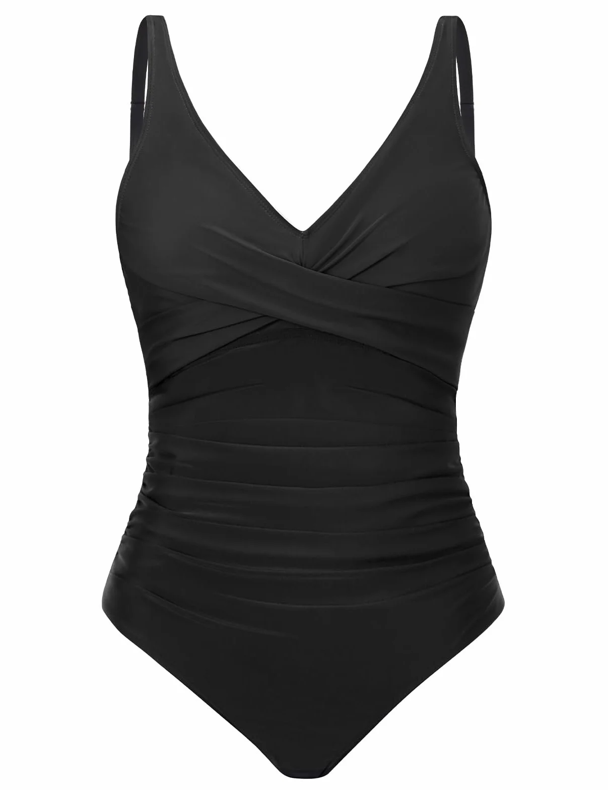 CMTOP Bañadores Mujer Reductores Push Up Cuello en V Traje de Baño Una Pieza Control de Barriga Playa Monokini