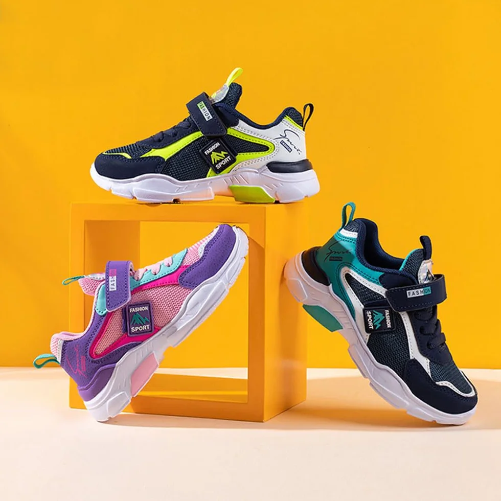 Zapatillas de Niños Niñas Zapatos de Correr Deportivas Ligeras Tenis de Running Shoes de Walking Sneakers Baloncesto Transpirable Cómodo Calzado Deportivo Unisex
