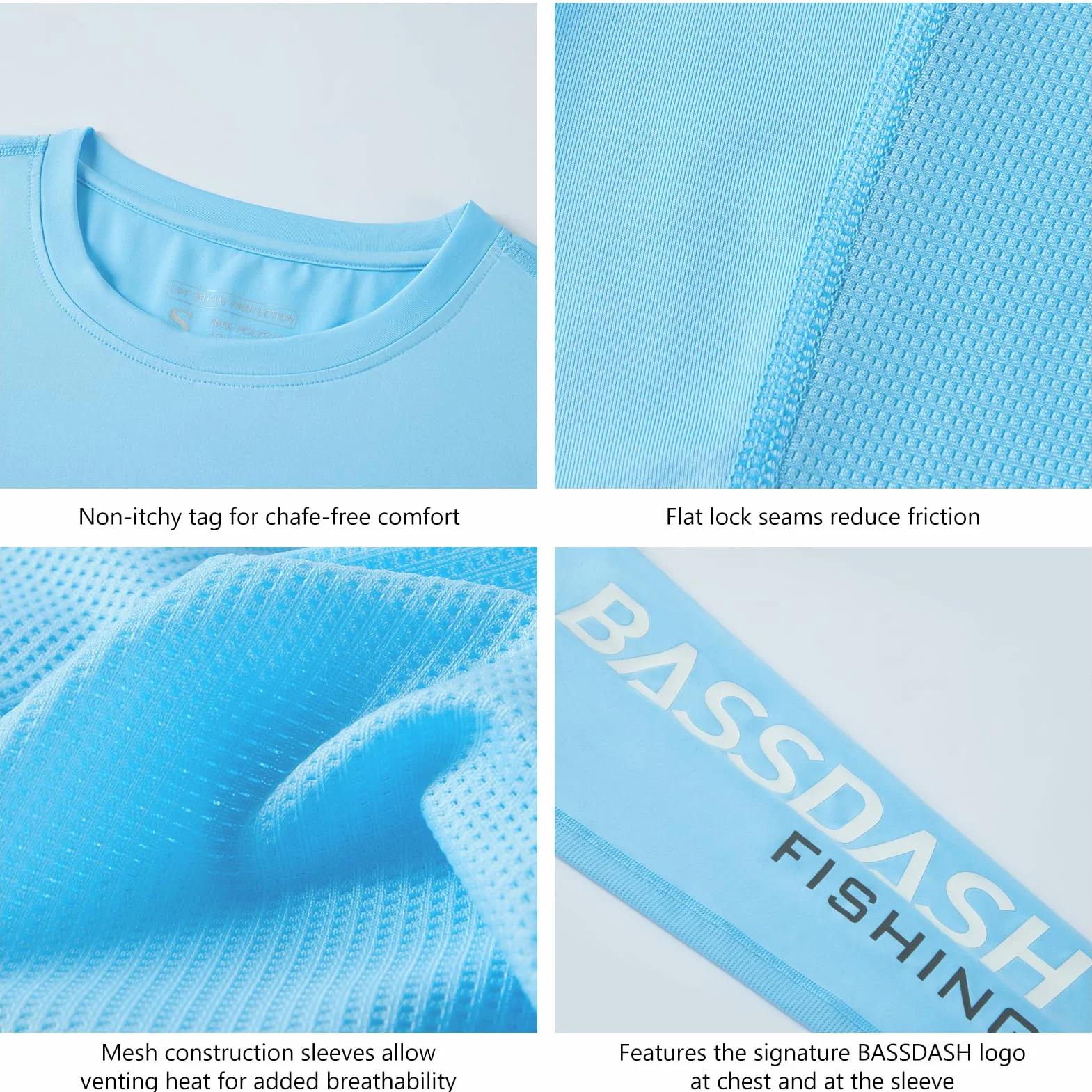Bassdash Camiseta Manga Larga Mujer Protección Solar UPF 50+ Secado Rápido Pesca Senderismo Kayak