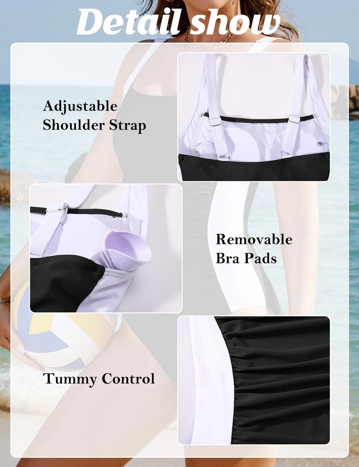 Bañador Reductor Push Up One Piece Vientre Plano Sexy para Playa Piscinas