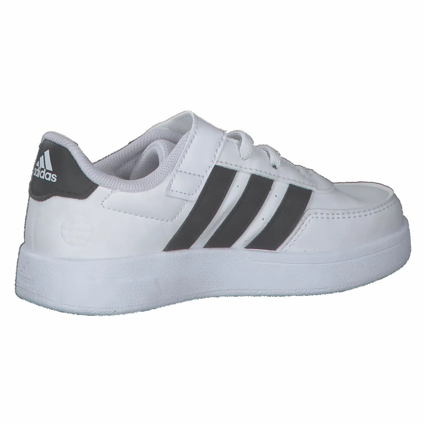 Adidas Breaknet Lifestyle Court Elastic Lace Top Strap Shoes, Cloud White/Core Black, 33 EU