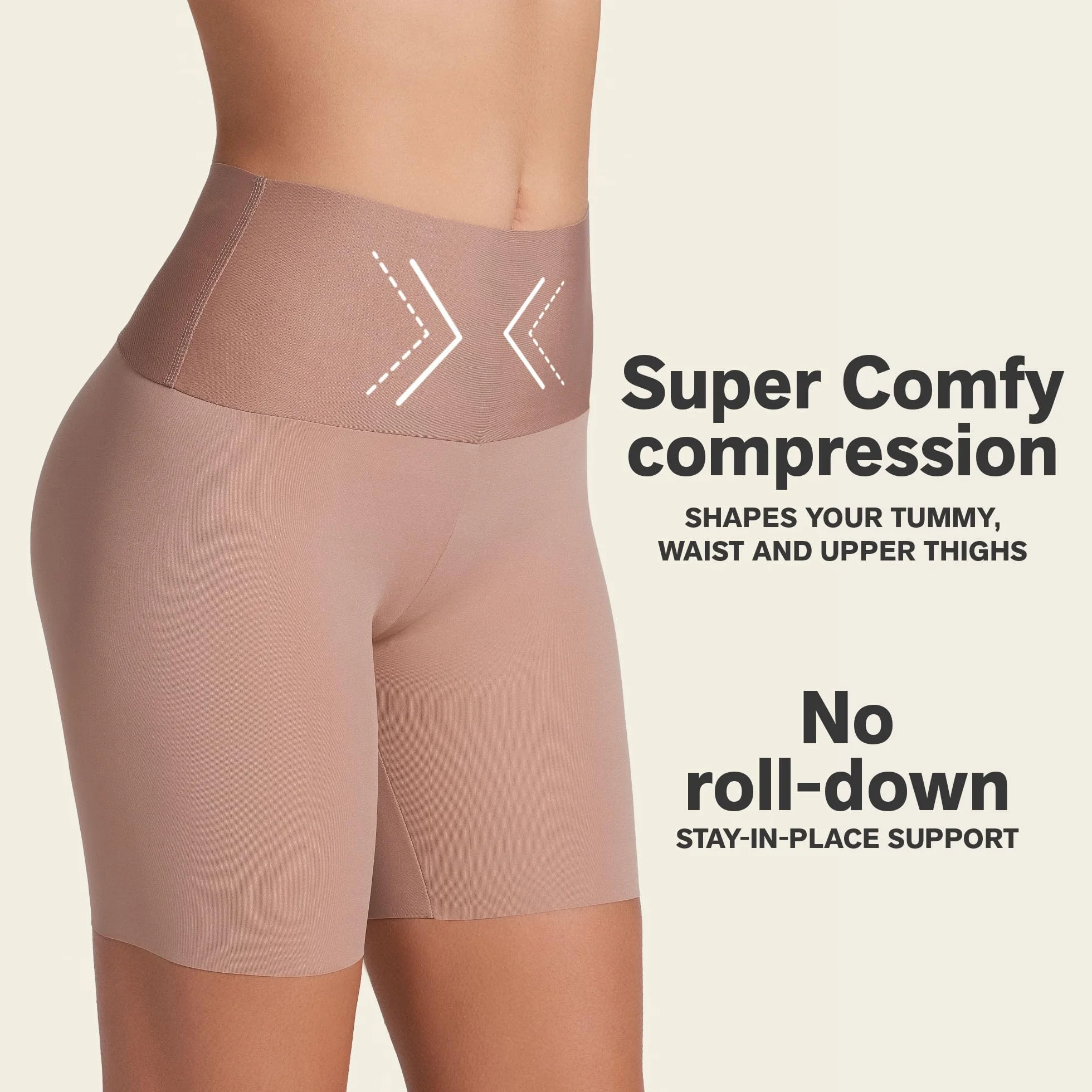 Leonisa Braga para Mujer Antirozaduras de Muslos Tipo Short Realza Gluteos - Bragas Faja Invisible para Vestido