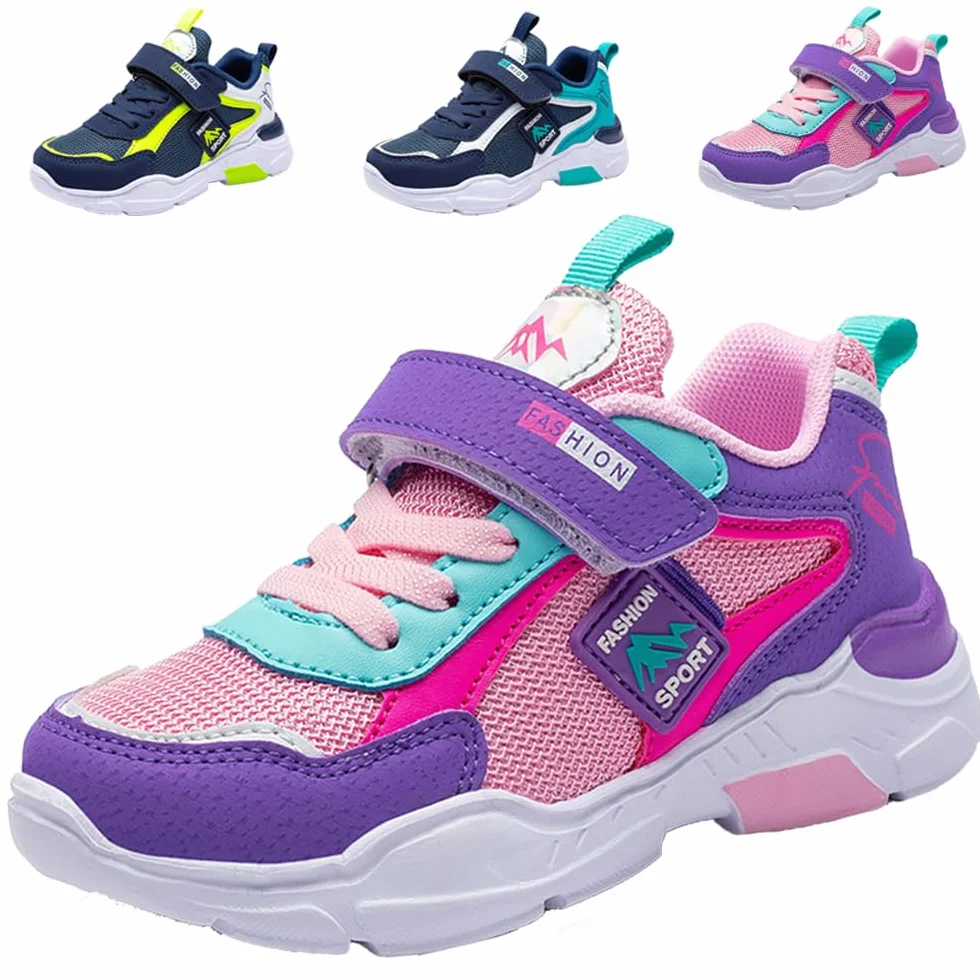 Zapatillas de Niños Niñas Zapatos de Correr Deportivas Ligeras Tenis de Running Shoes de Walking Sneakers Baloncesto Transpirable Cómodo Calzado Deportivo Unisex