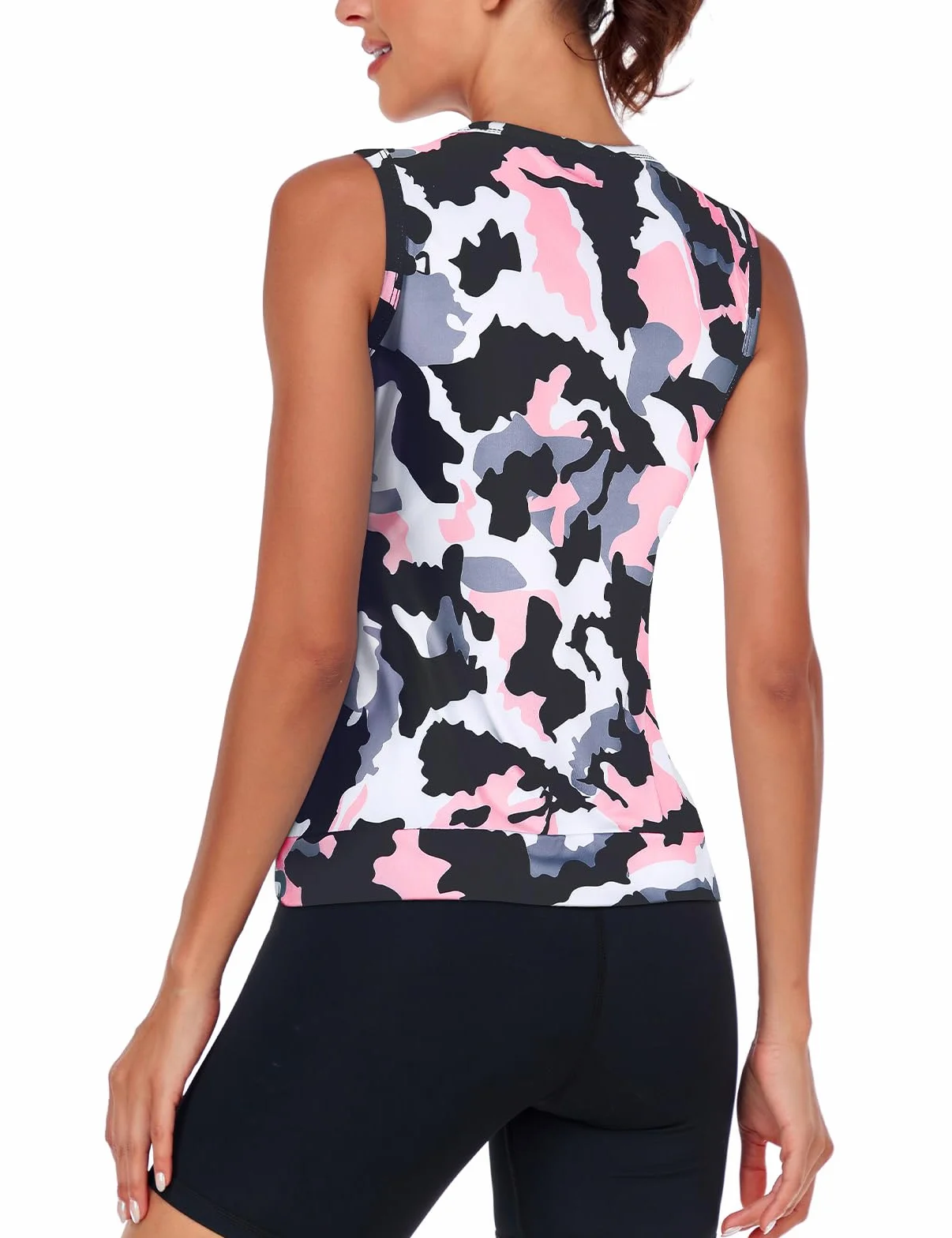 Akiooue Camiseta sin mangas para mujer deportes yoga gimnasio absorbe humedad
