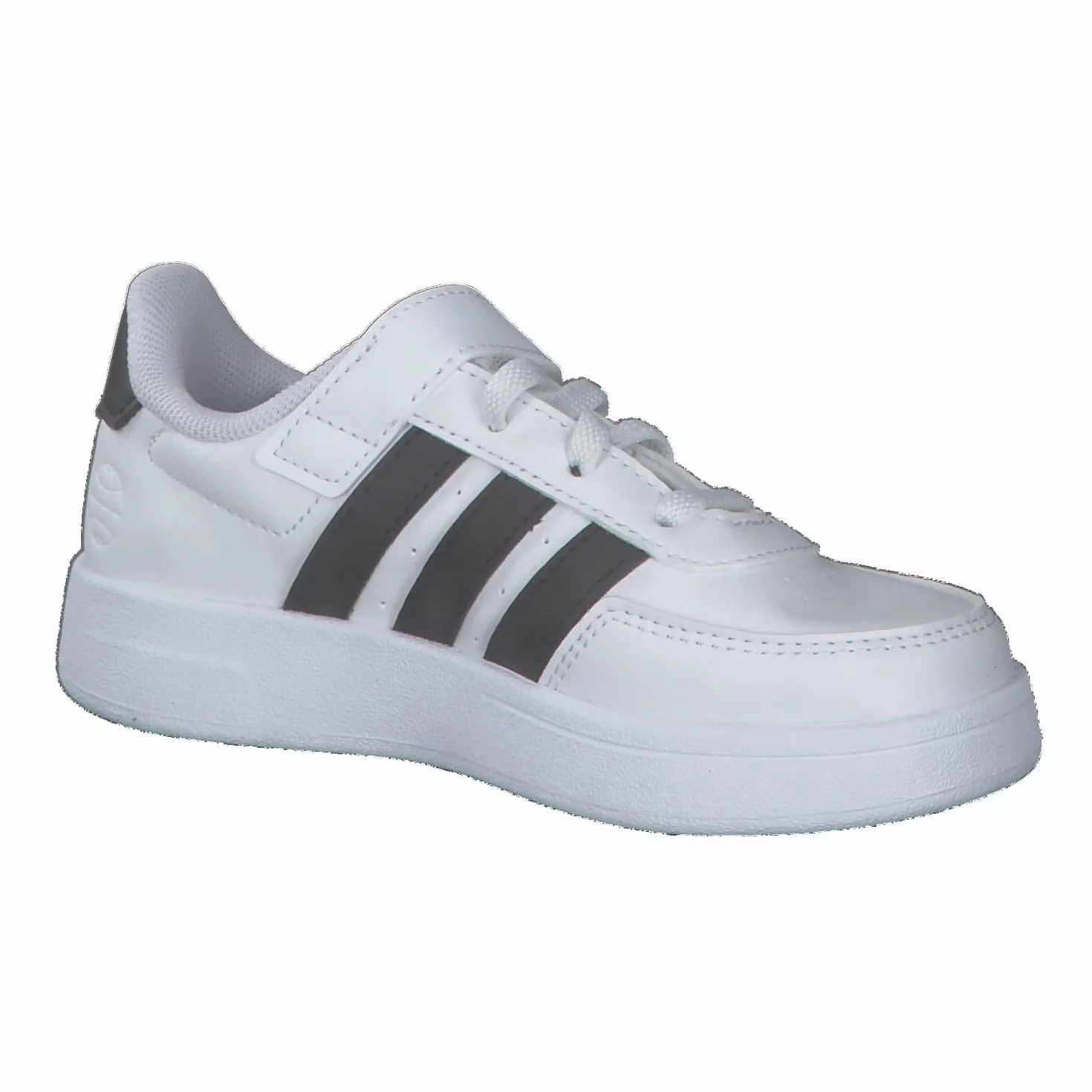 Adidas Breaknet Lifestyle Court Elastic Lace Top Strap Shoes, Cloud White/Core Black, 33 EU