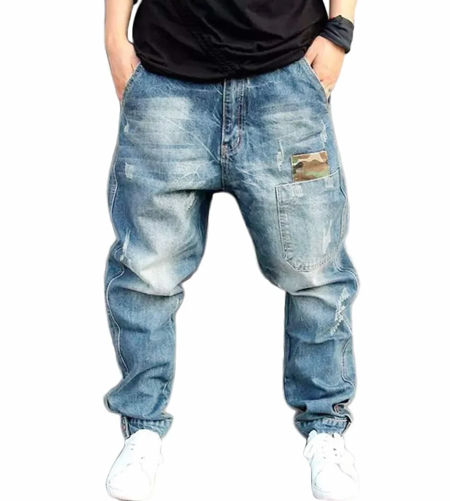 ORANDESIGNE Pantalones Vaqueros para Hombre Rectos Ajuste Cómodo Hip Hop Pantalones de Baile Callejero Bolsillos Múltiples Vaqueros de Carga de Mezclilla