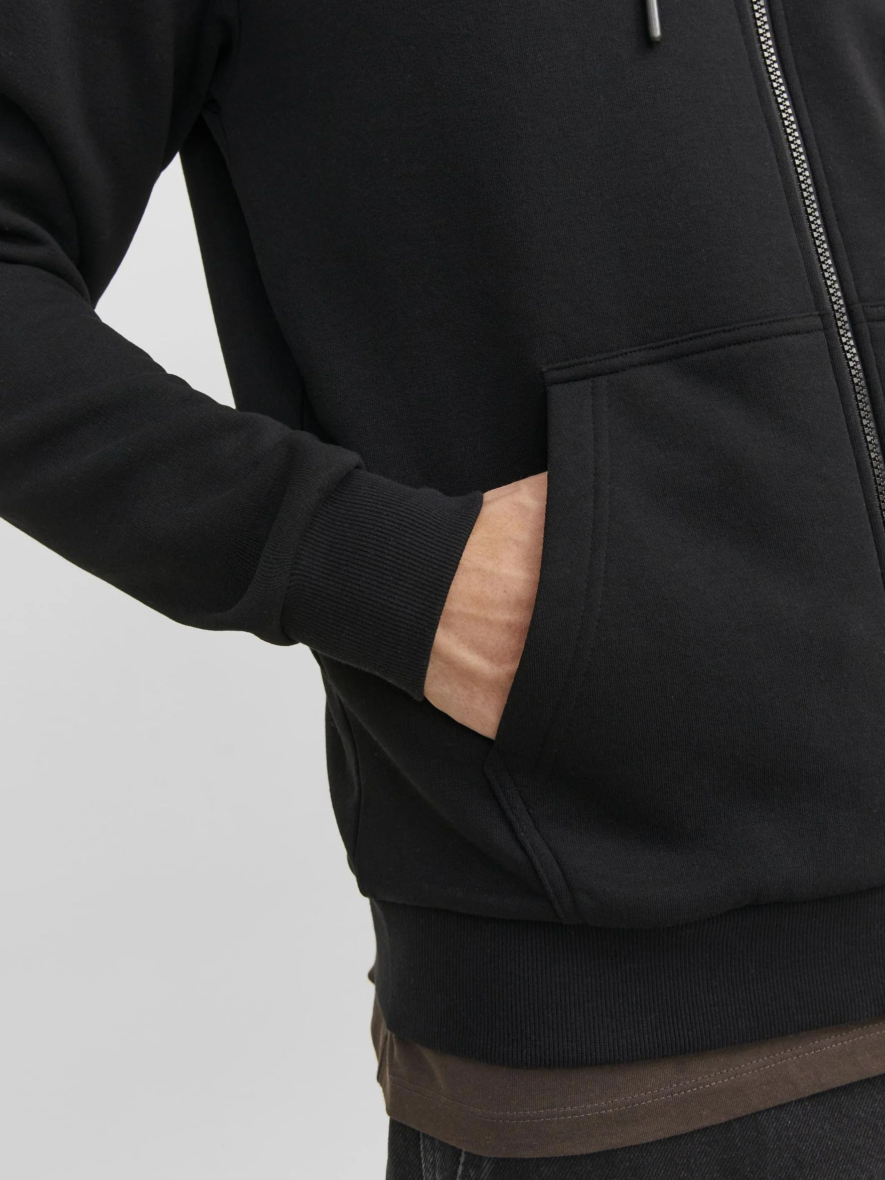 JACK & JONES Zip Hoodie Plain Zip Hoodie