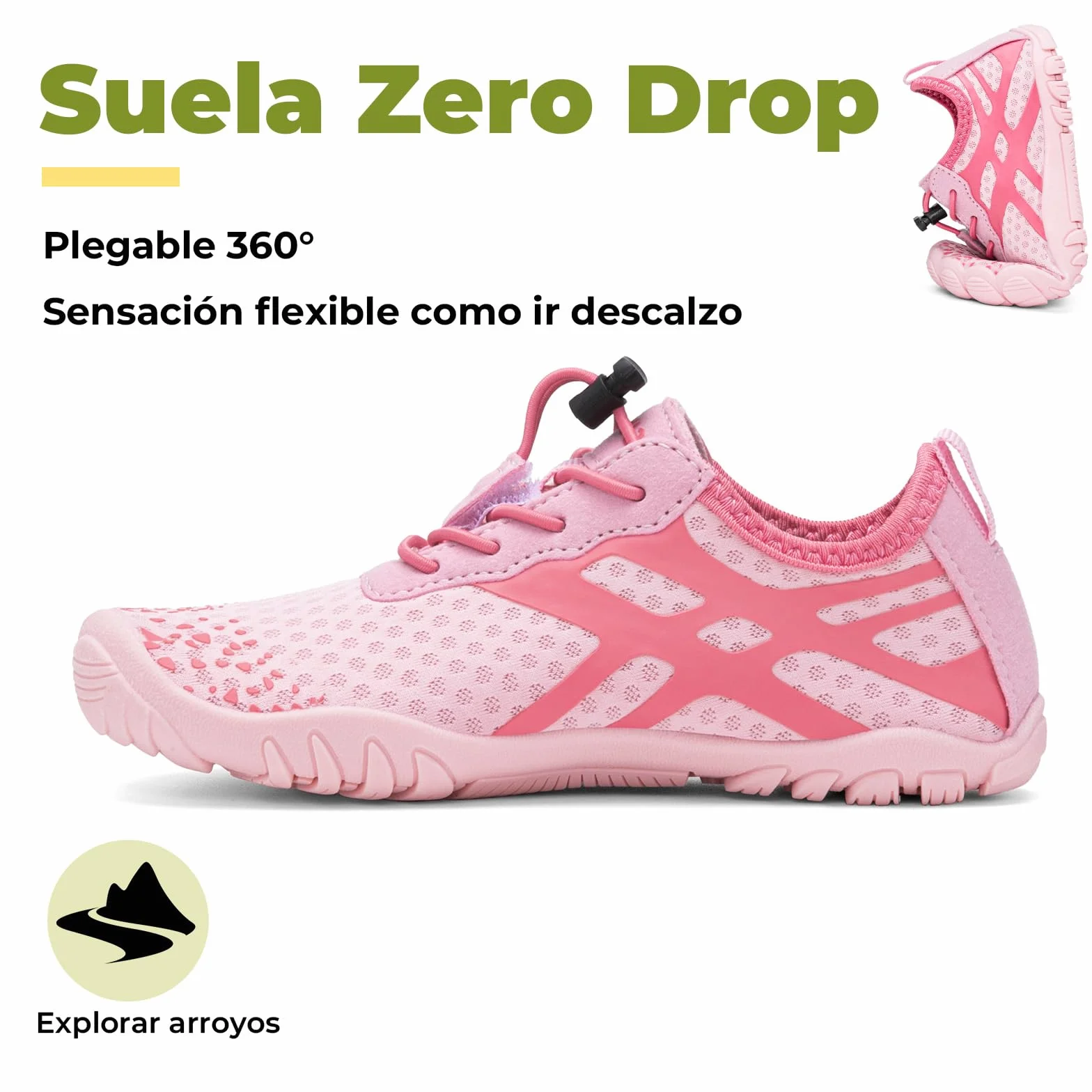 SAGUARO Zapatos de Agua Barefoot Niños Escarpines Acuáticos Puntera Ancha Secado Rápido Gr.25-36