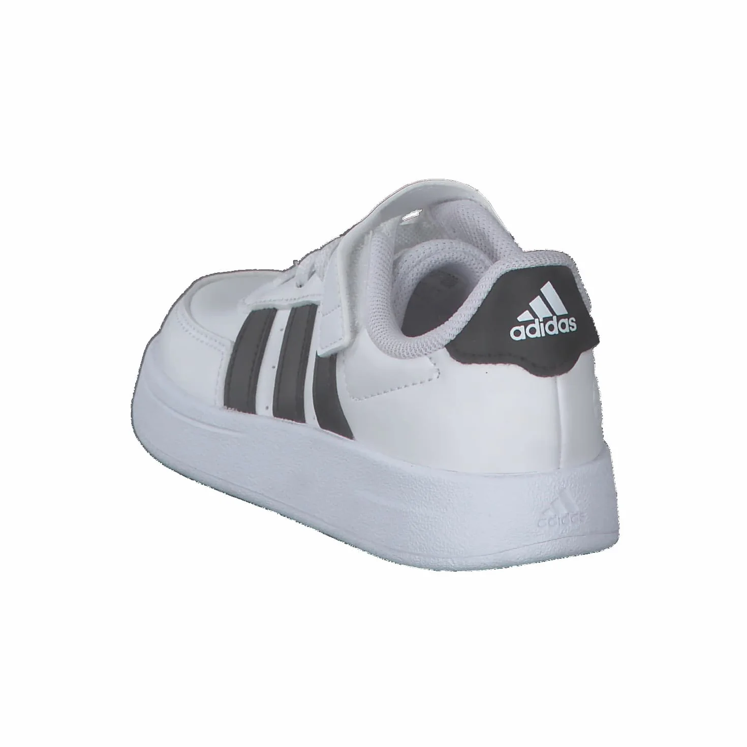 Adidas Breaknet Lifestyle Court Elastic Lace Top Strap Shoes, Cloud White/Core Black, 33 EU
