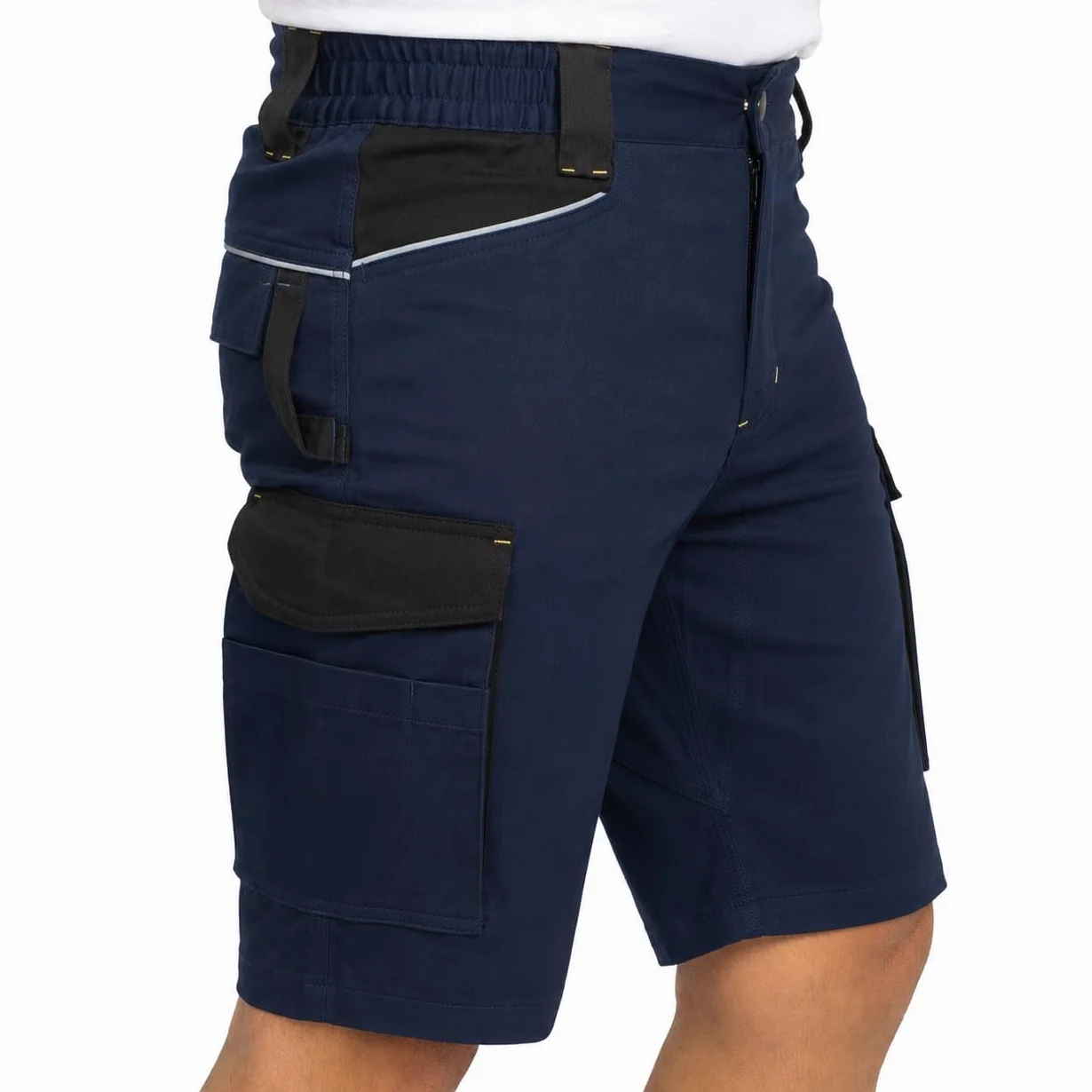 BWOLF Daytona - Pantalones cortos de trabajo elásticos para hombre, con muchos bolsillos