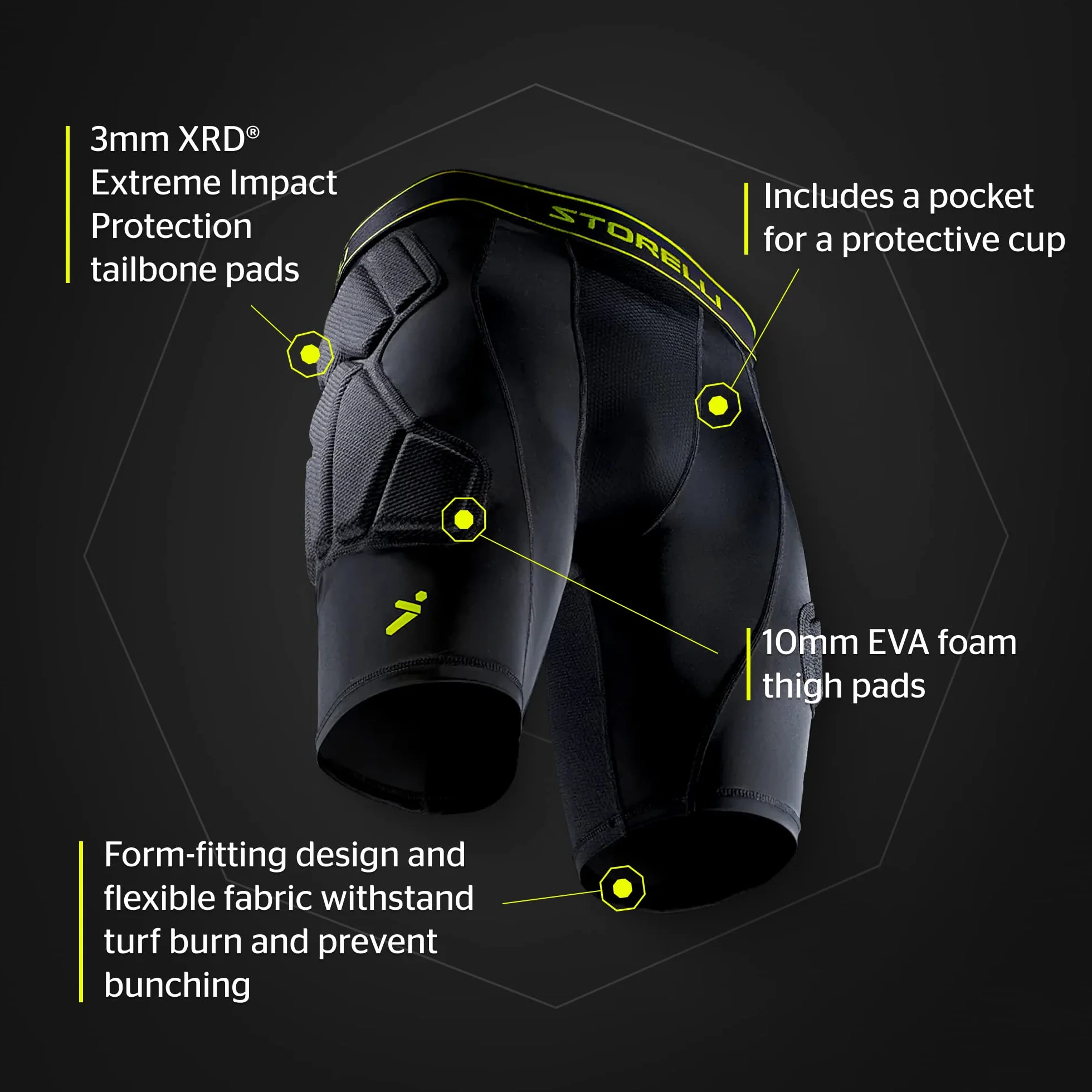 Storelli Bodyshield Unisex Goalkeeper Sliders 2 - Shorts Unisex Adulto