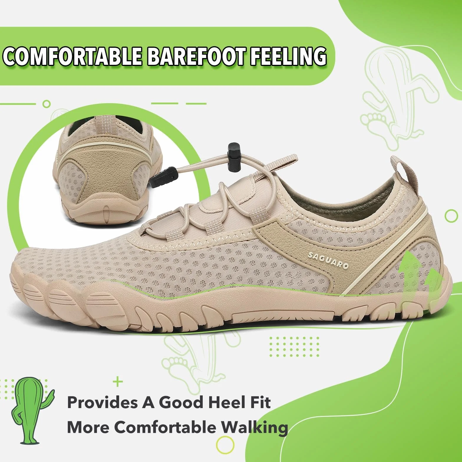 SAGUARO Zapatos de Agua Hombre Mujer Escarpines Playa Surf Natación Secado Rápido GR.36-48