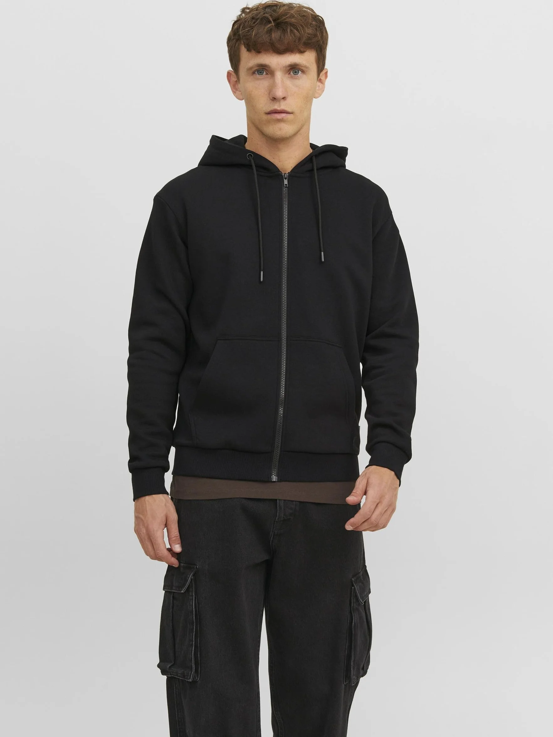 JACK & JONES Zip Hoodie Plain Zip Hoodie
