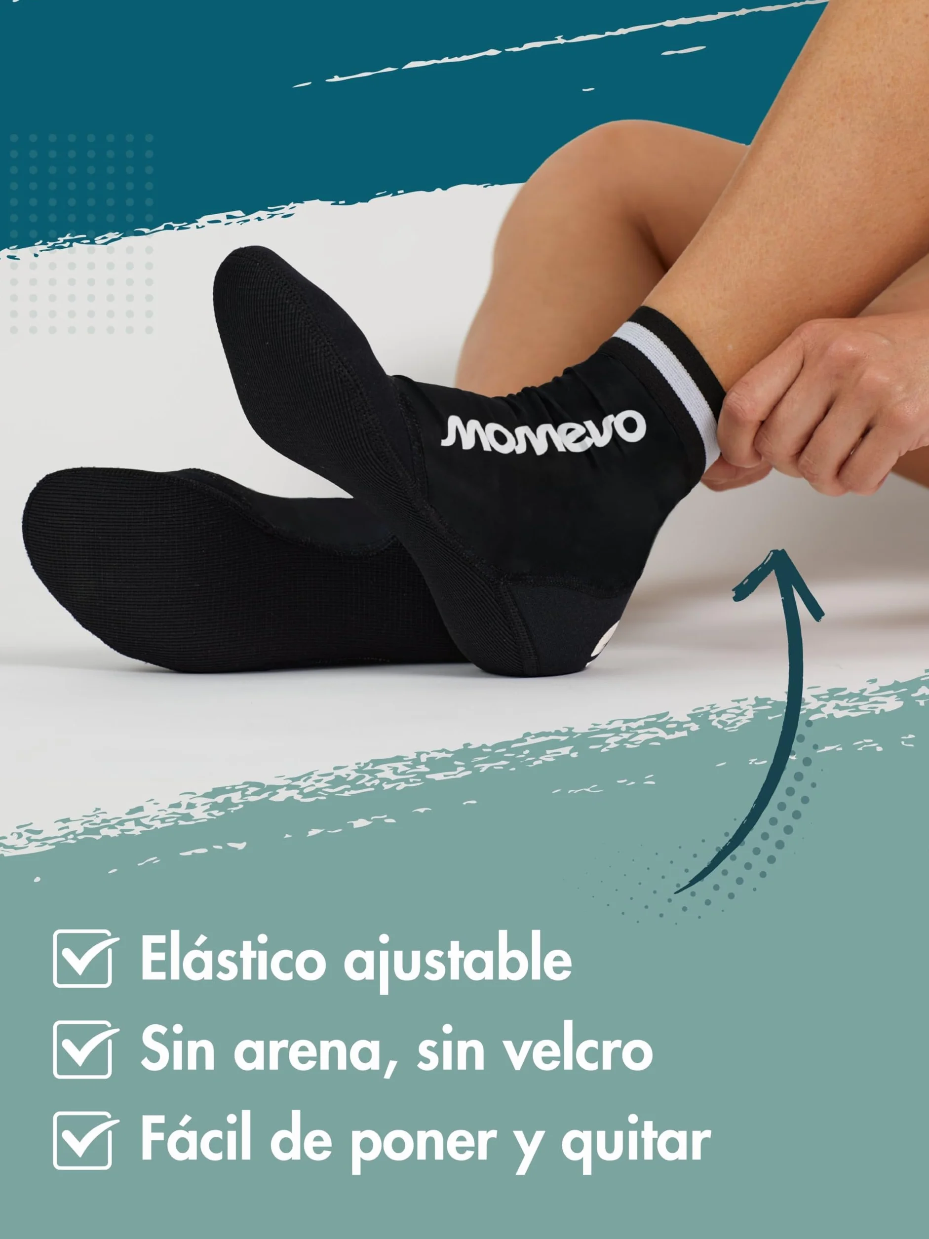 Calcetines de voleibol de playa Beachmates – Calcetines de playa protectores de neopreno y elastano – protección ideal contra el frío y el calor