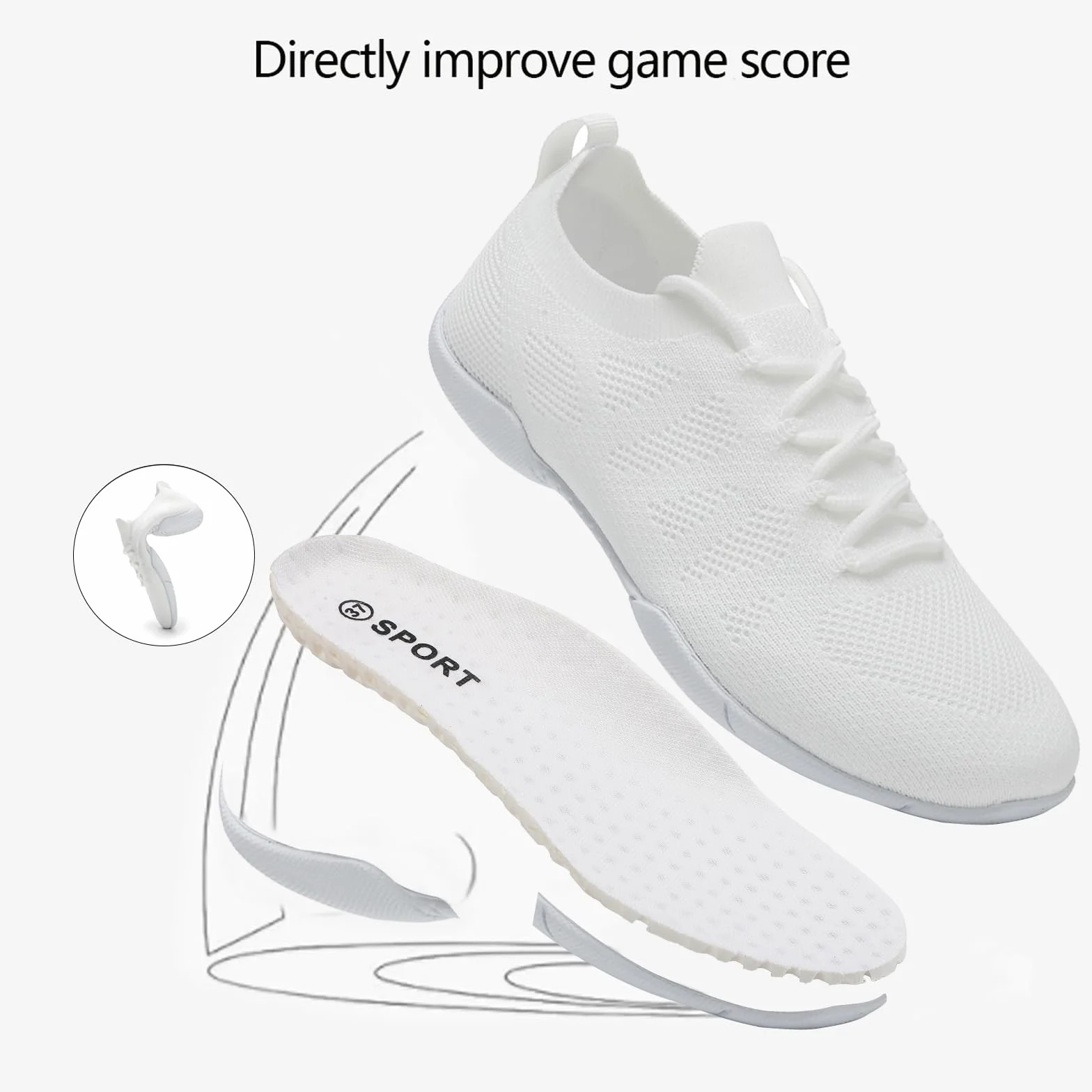 Zapatillas Cheerleader para Mujeres y Niñas Zapatos de Animadoras con Cordones Entrenamiento Yoga