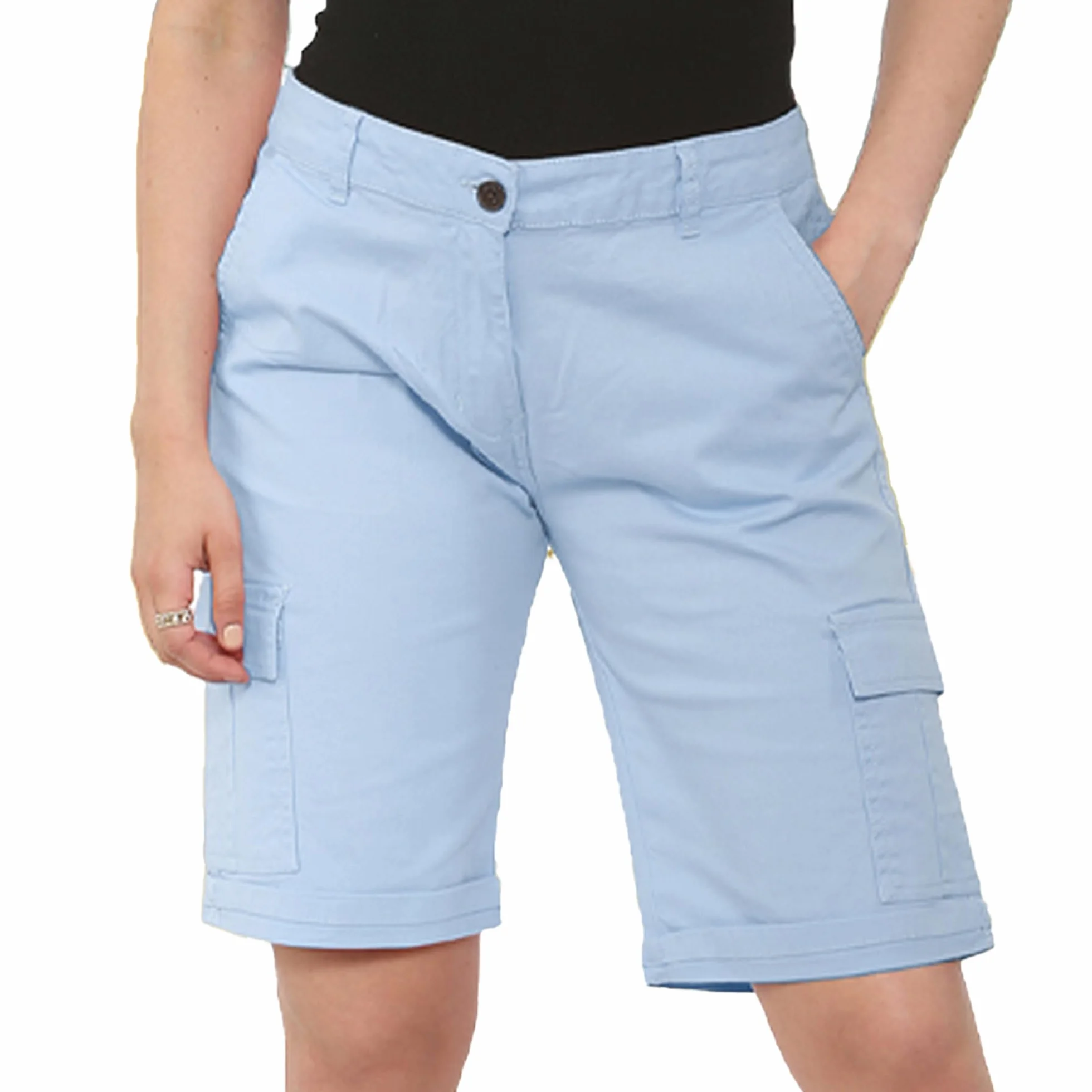 NOROZE Pantalones Cortos Chinos de Combate de algodón, M para Mujer