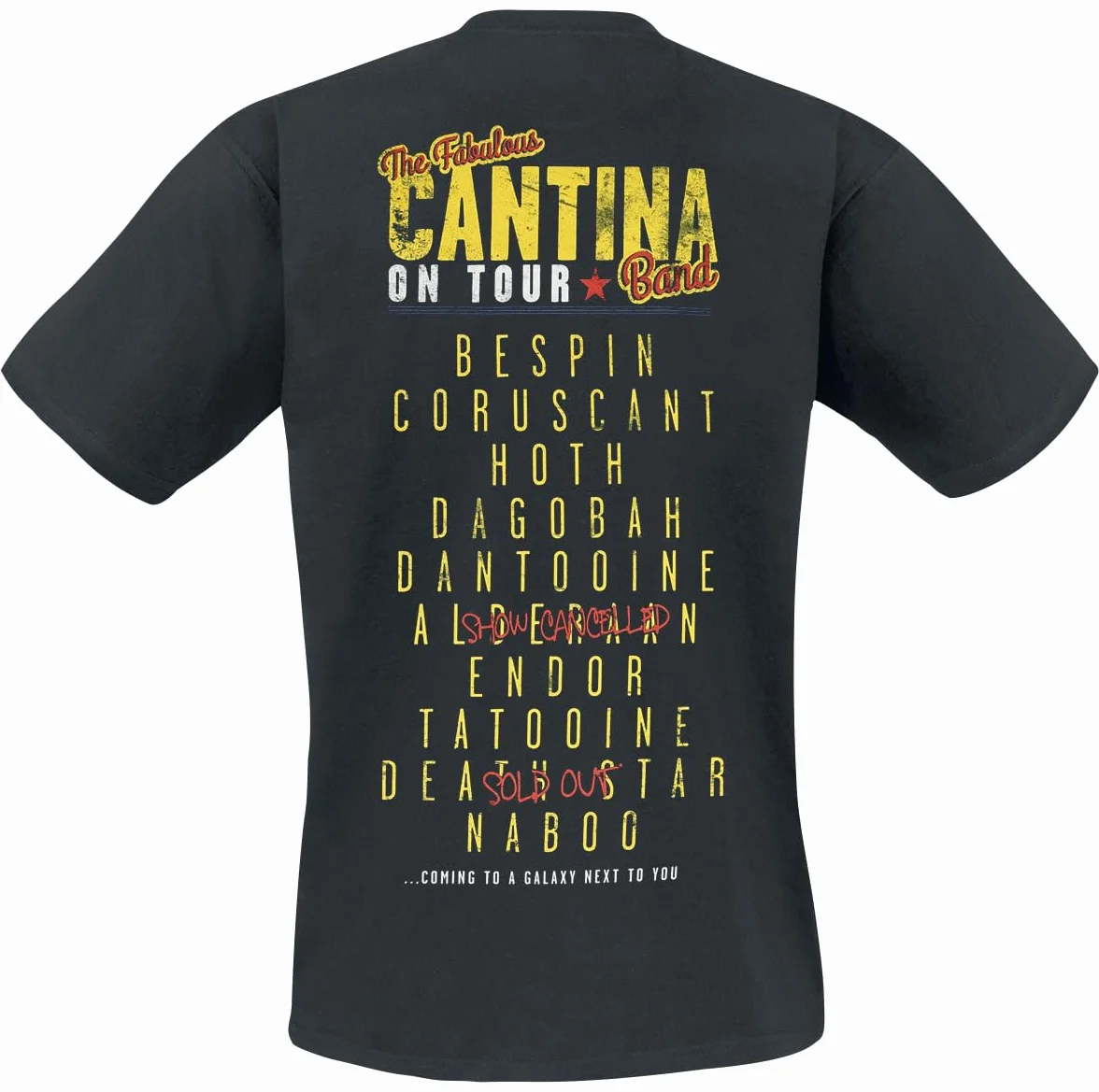 Star Wars Cantina Band On Tour Camiseta Negro Regular
