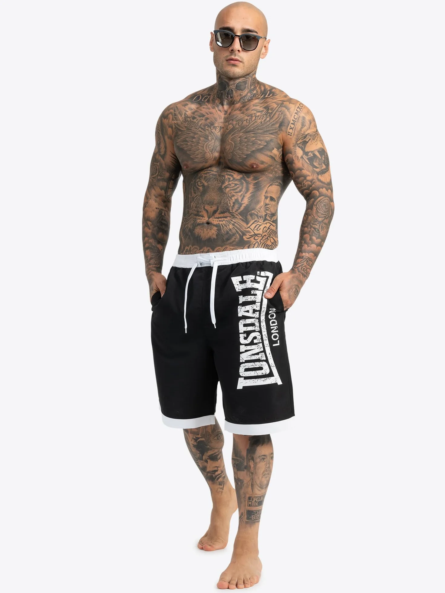 Lonsdale London Clennel Hombre Bañador Azul Regular