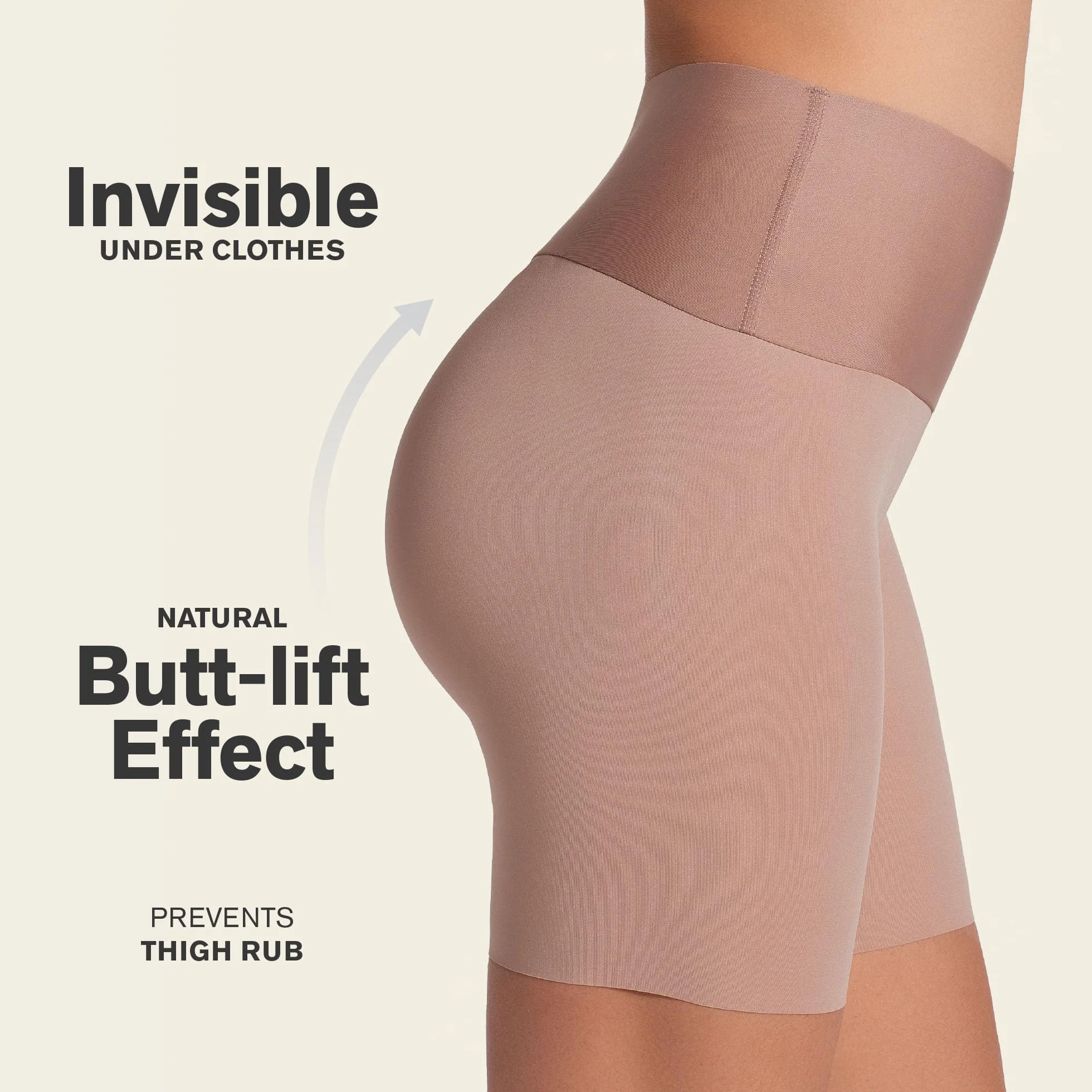 Leonisa Braga para Mujer Antirozaduras de Muslos Tipo Short Realza Gluteos - Bragas Faja Invisible para Vestido