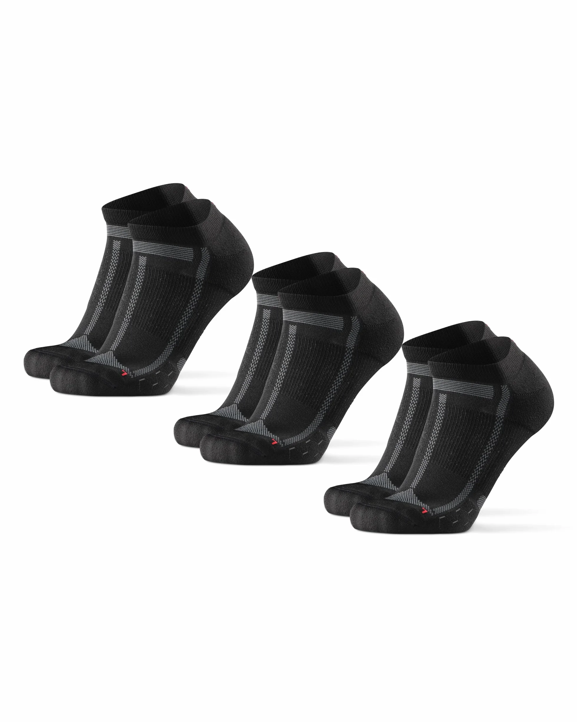 DANISH ENDURANCE Calcetines Cortos de Running, Calcetines Deportivos Antiampollas, Técnicos, Deporte, para Hombre y Mujer, 3 Pack