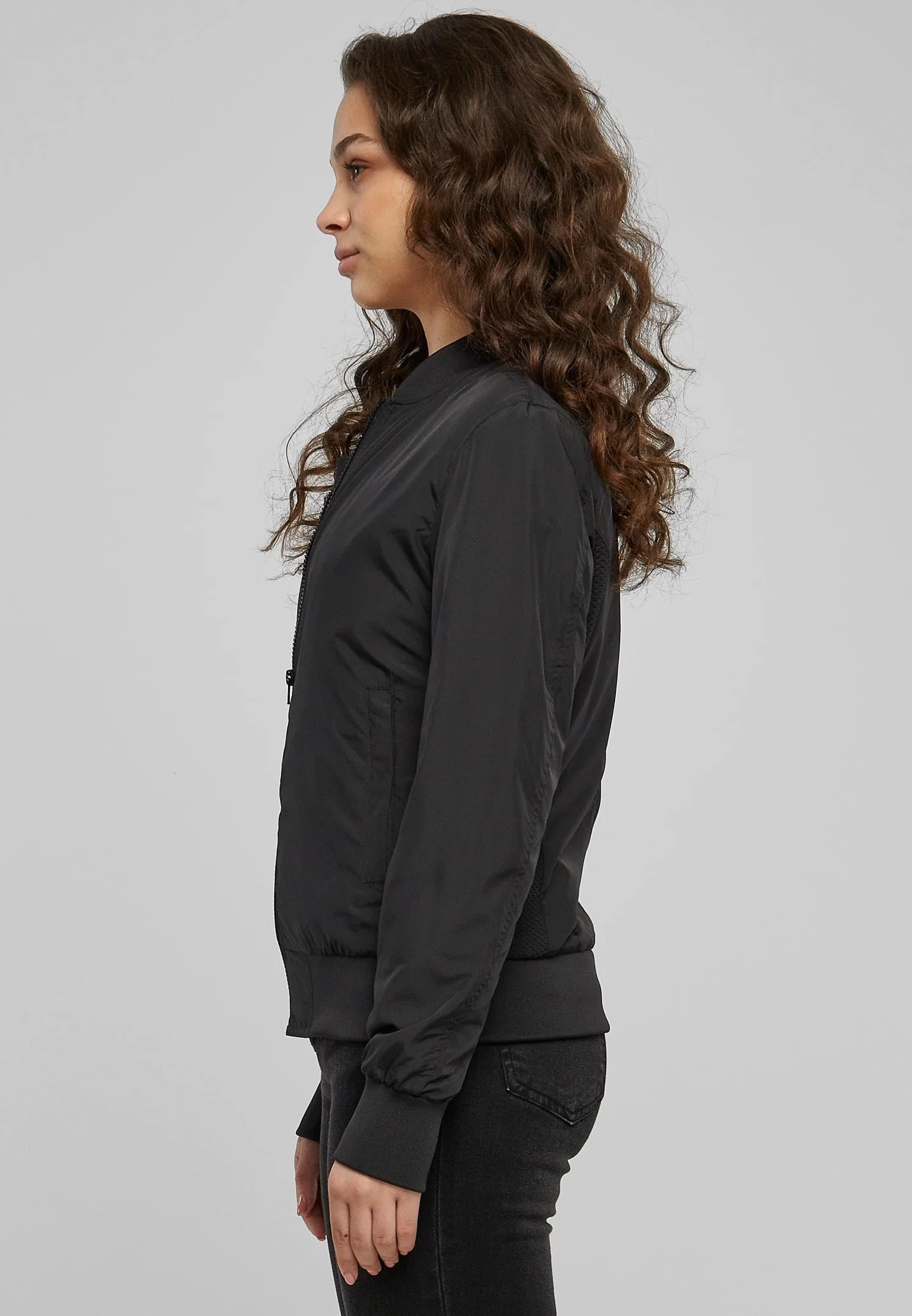 URBAN CLASSICS Chaqueta Bomber para Mujer con Bolsillos, Chaqueta Entretiempo otoño y primavera, Cazadora Acolchada de Corte Old School
