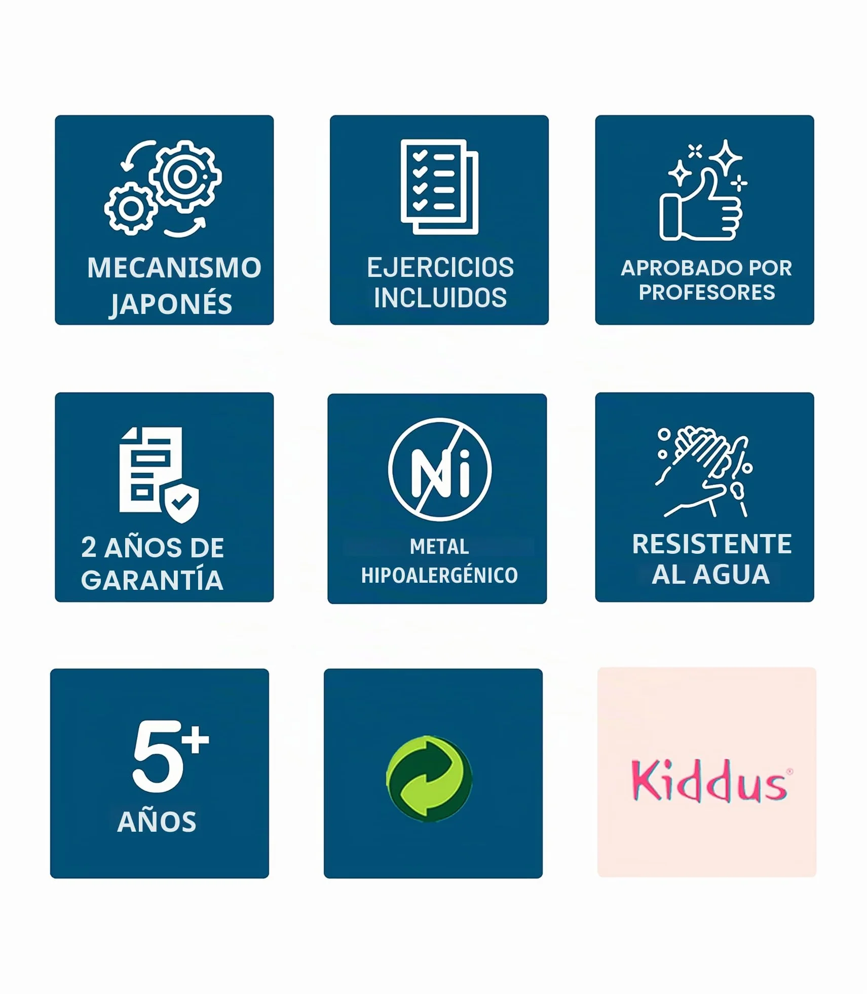 Kiddus Reloj Educativo Infantil Analógico para Aprender la Hora, Mecanismo Japonés