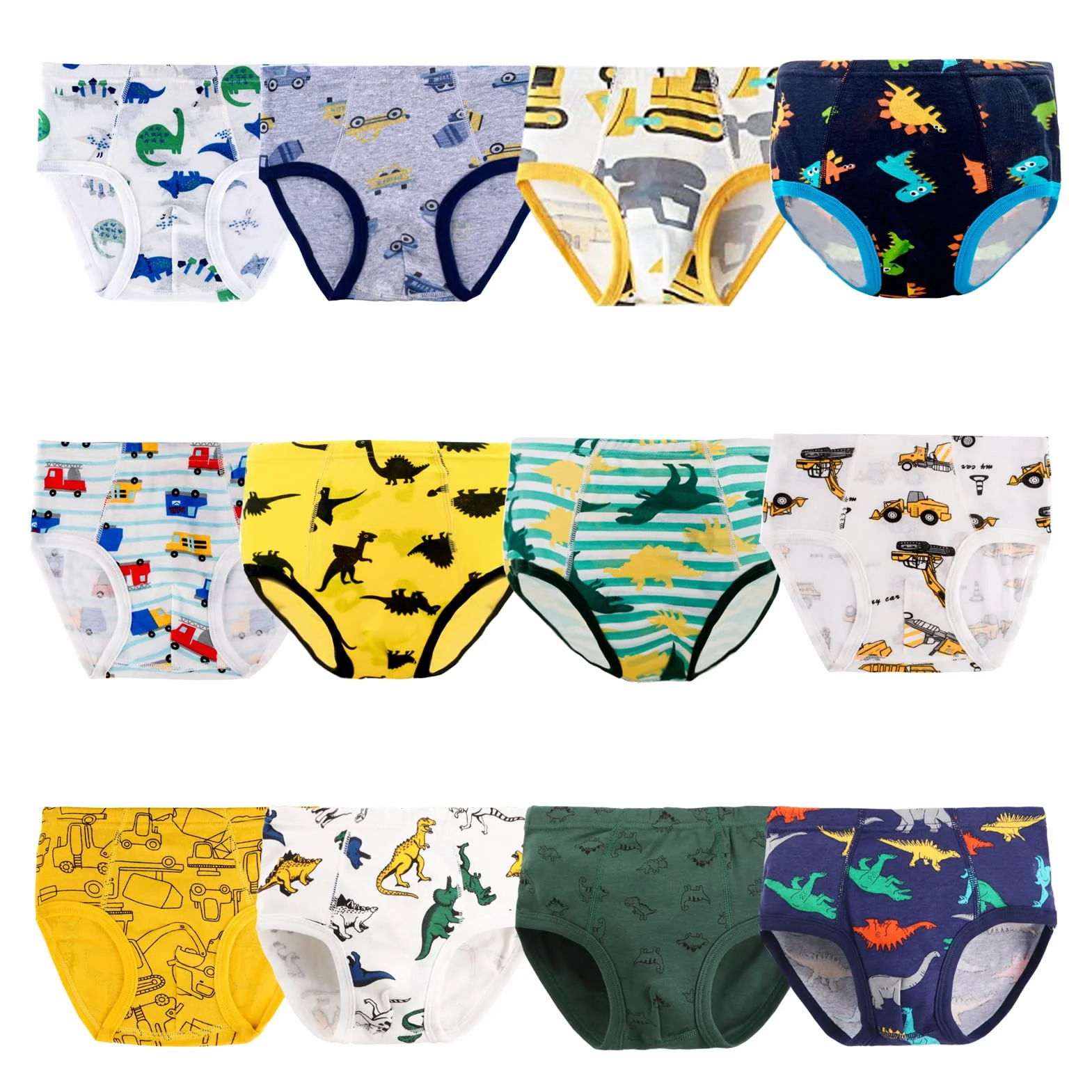 JackLoveBriefs Calzoncillos Slips niño Dinosaurios Algodón 2-10 años