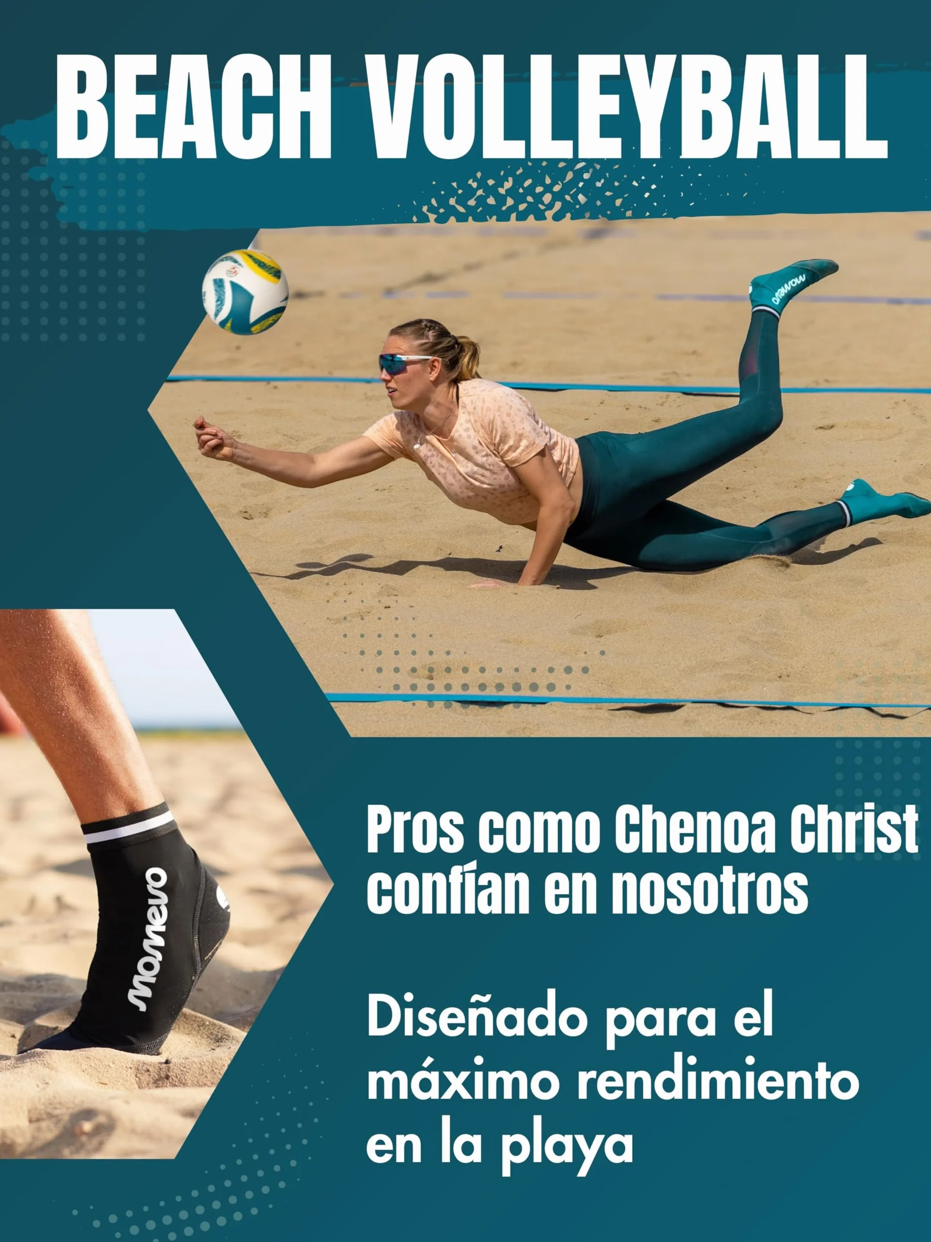 Calcetines de voleibol de playa Beachmates – Calcetines de playa protectores de neopreno y elastano – protección ideal contra el frío y el calor