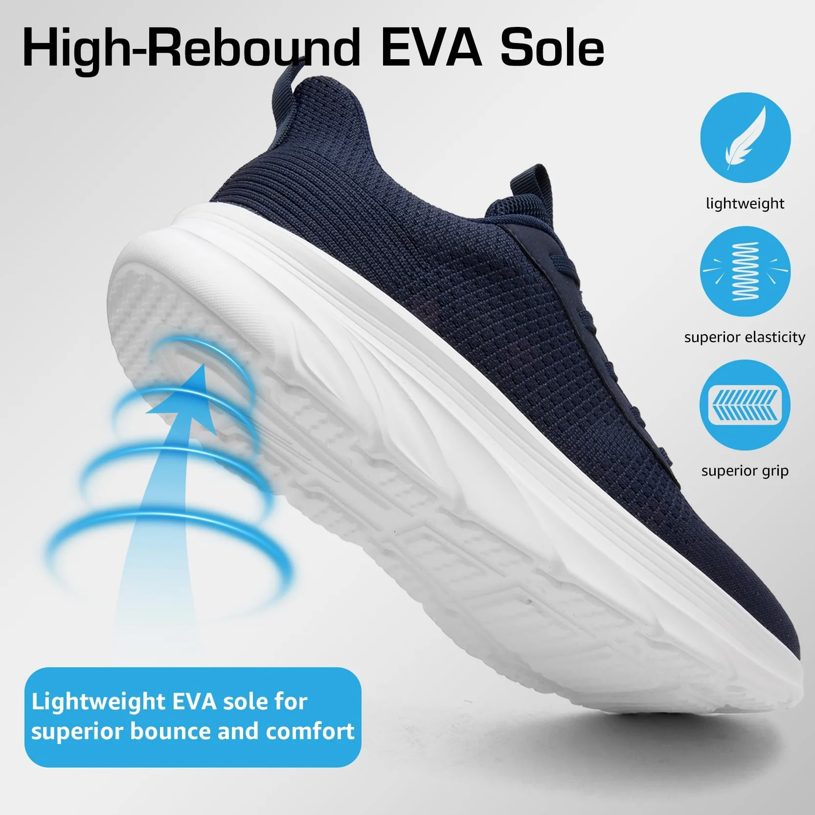 DimaiGlobal Zapatillas Deportivas Hombre Slip On Zapatillas de Deporte Sneakers Calzado Deportivo Ligeras y Transpirables Zapatillas Running Correr