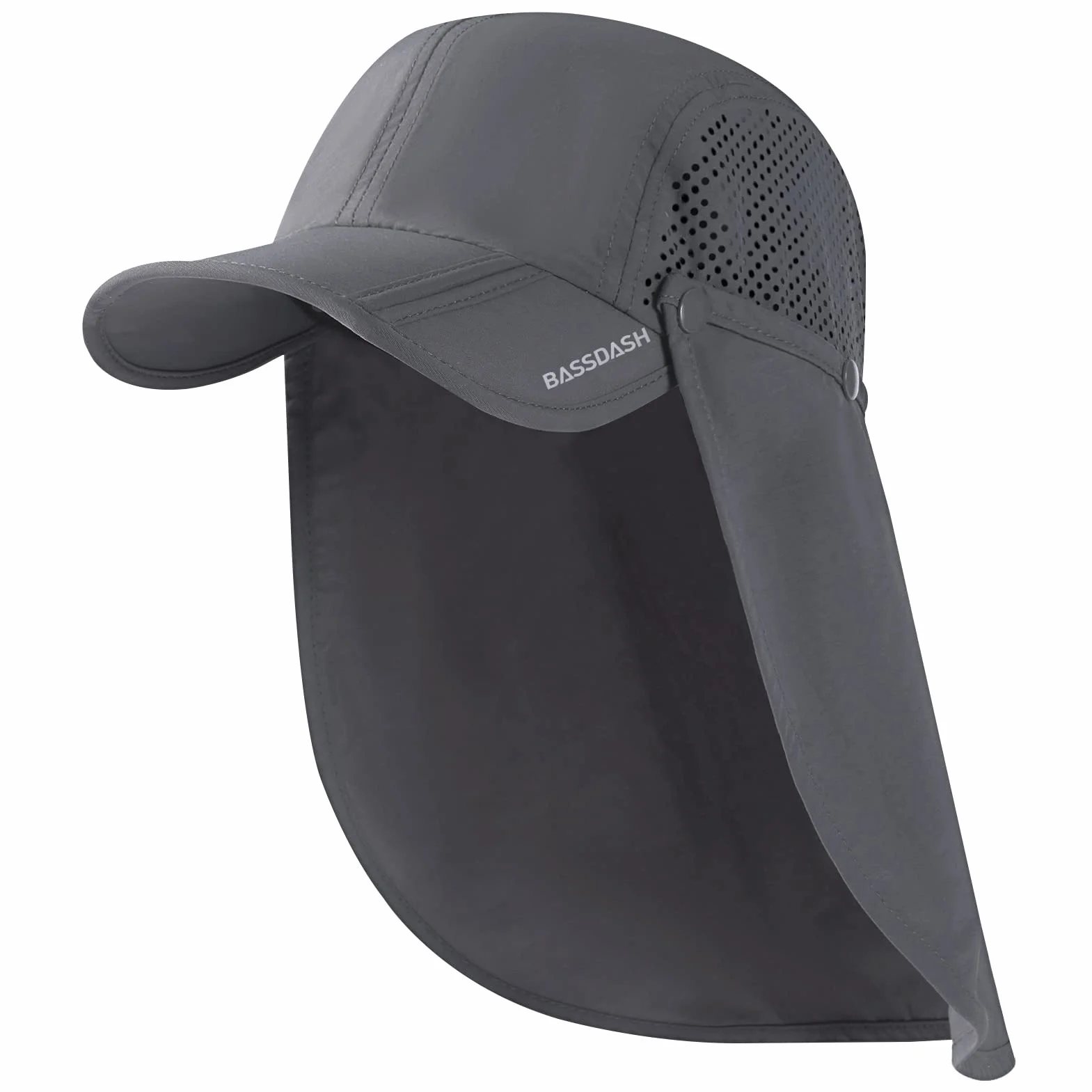 Bassdash UPF 50 + Gorra de Pesca Plegable Gorra de béisbol, con Tapa de Cuello extraíble, portátil, Adecuada para Senderismo de Golf Masculino y Femenino
