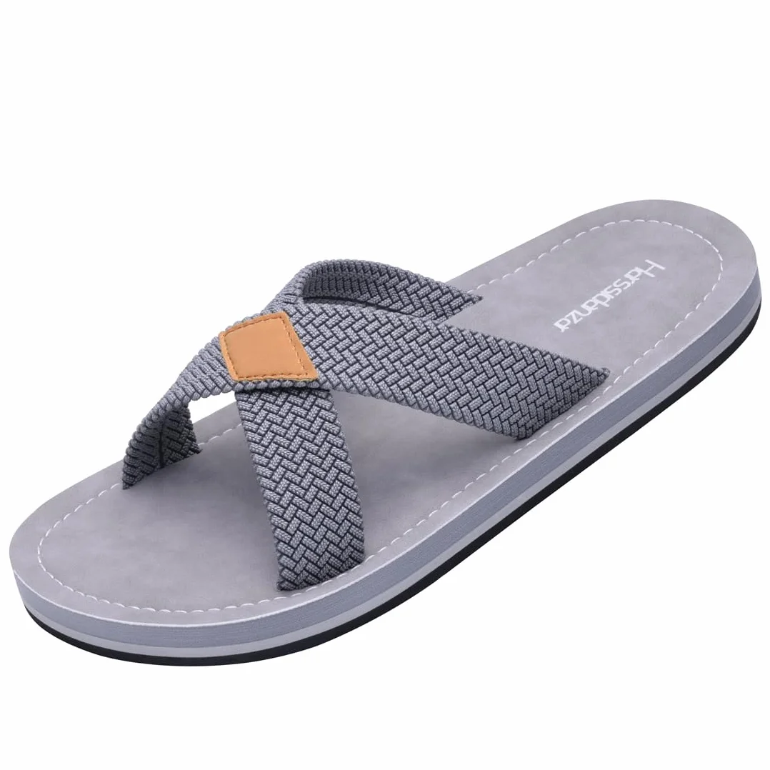 Harssidanzar Zapatillas cruzadas masculinas sandalias ligeras zapatillas de verano,adecuadas para el secado rápido en interiores y exteriores KM229EU