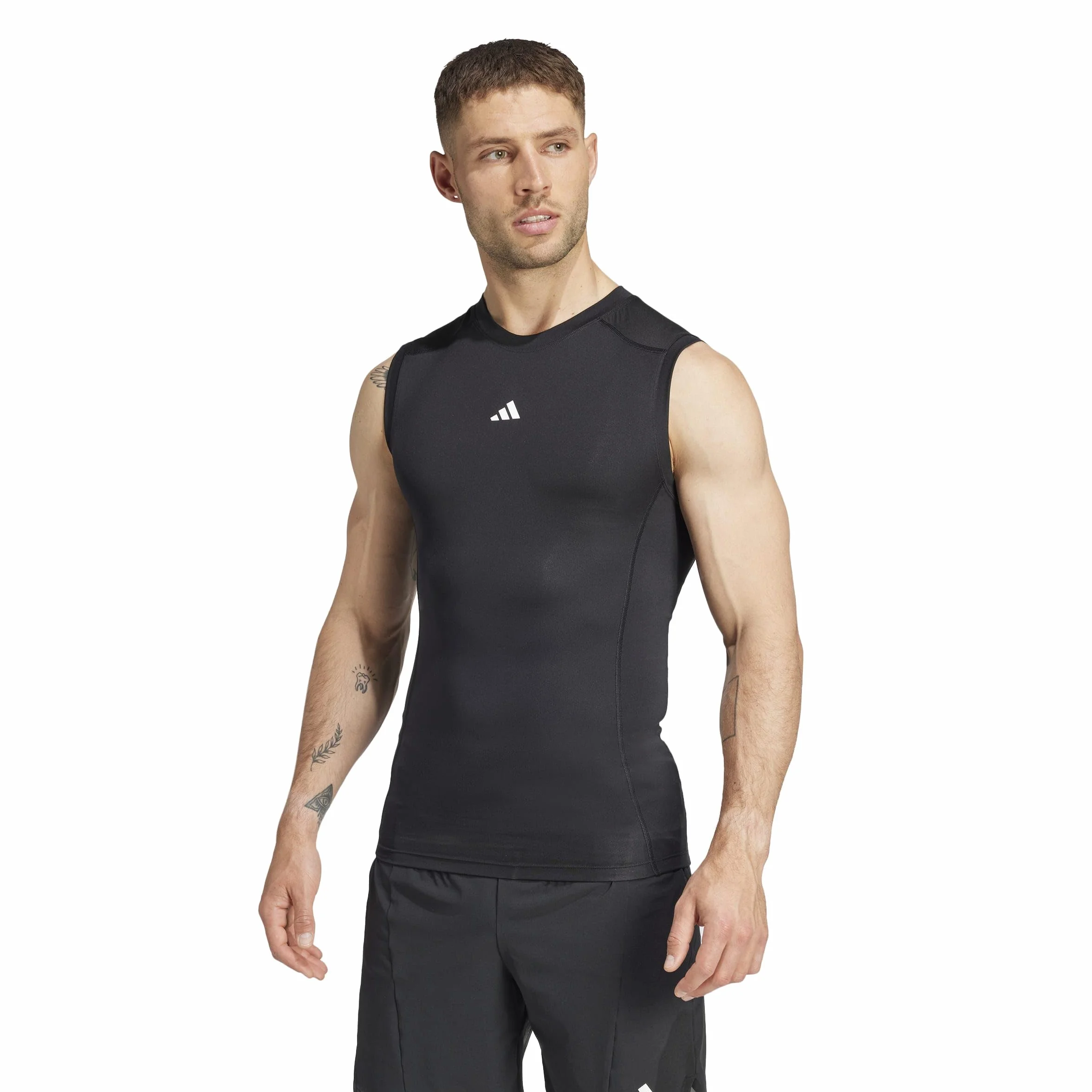 adidas Men's Camiseta sin Mangas de Entrenamiento de compresión Techfit