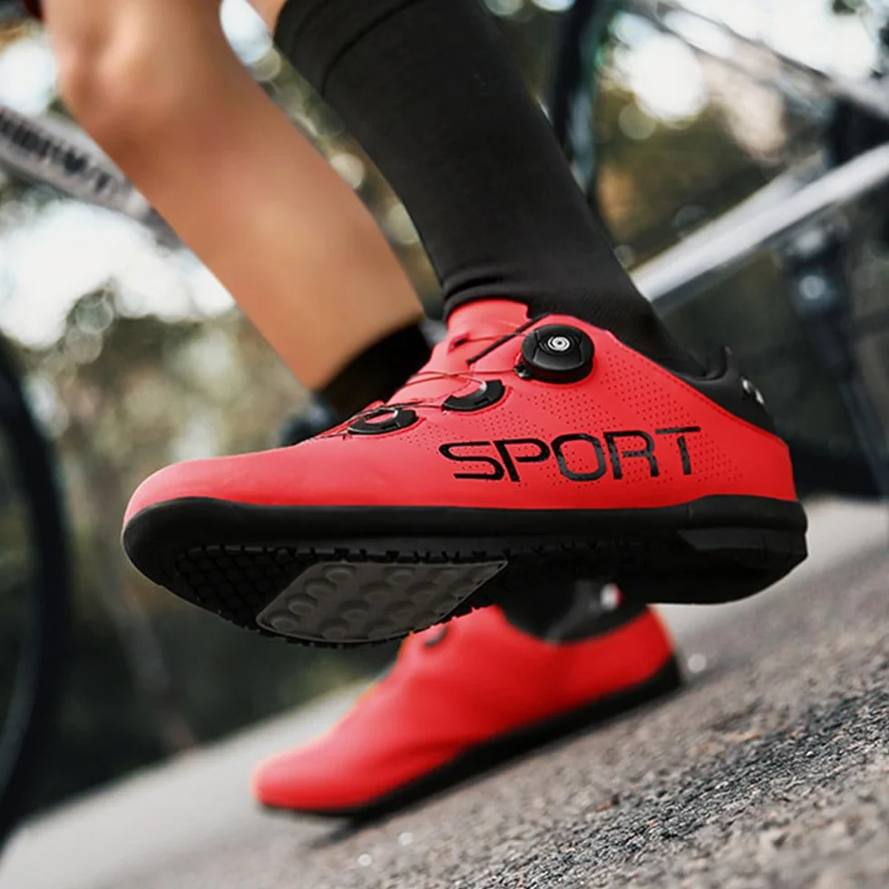 Zapatillas Ciclismo Montaña Hombre Calzado Bicicleta Base Goma Antideslizante Ligeros 36EU-47EU