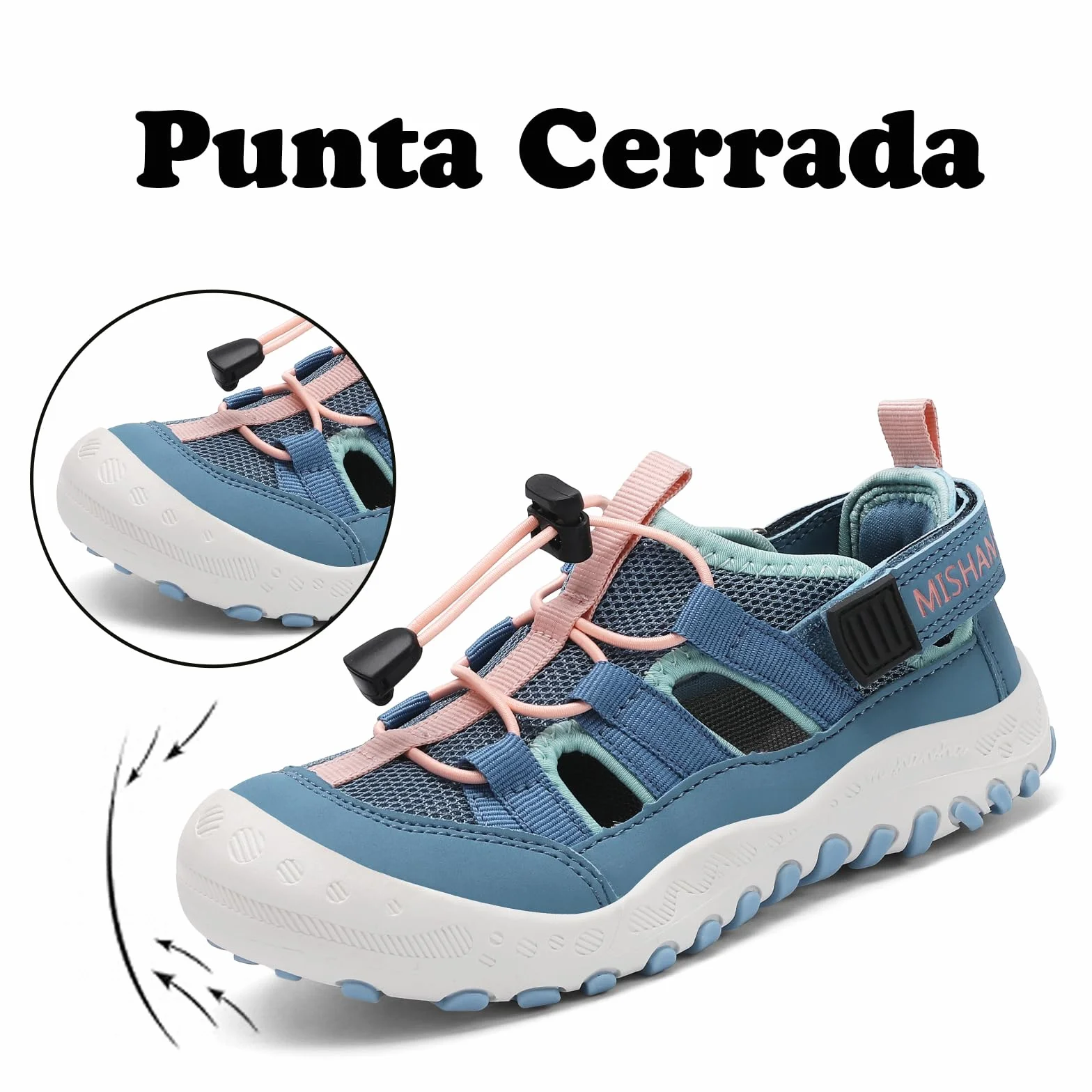 Mishansha Niños Sandalias Cerradas Trekking Verano Zapatos al Aire Libre Transpirable 24-38 EU