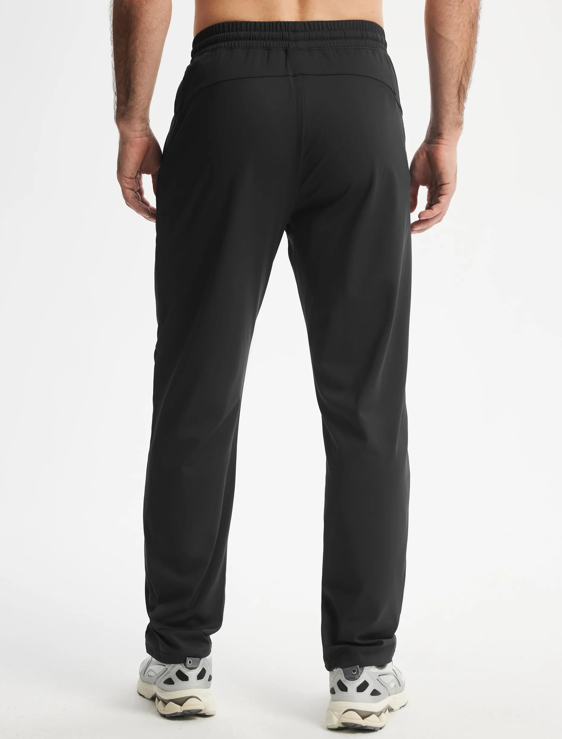 Libin Pantalon Chandal Hombre Recto Largos Deporte Running Pantalón Cintura Elástica de Fato Treino Gimnasio Chinos Jogger con Bolsillos de Cremallera