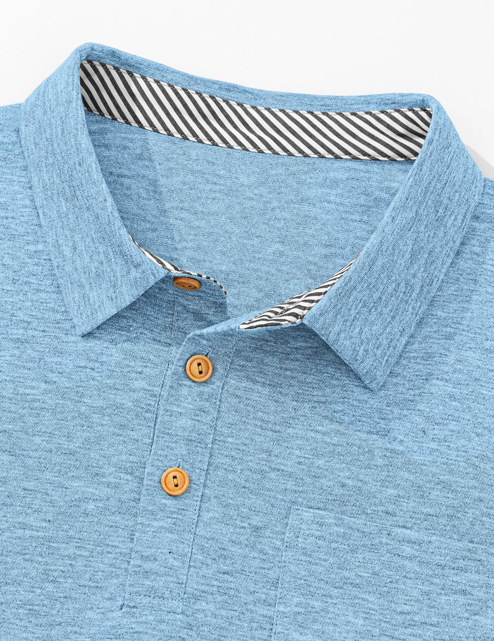 TARAINYA Polo Hombre Algodón Manga Corta con Bolsillo