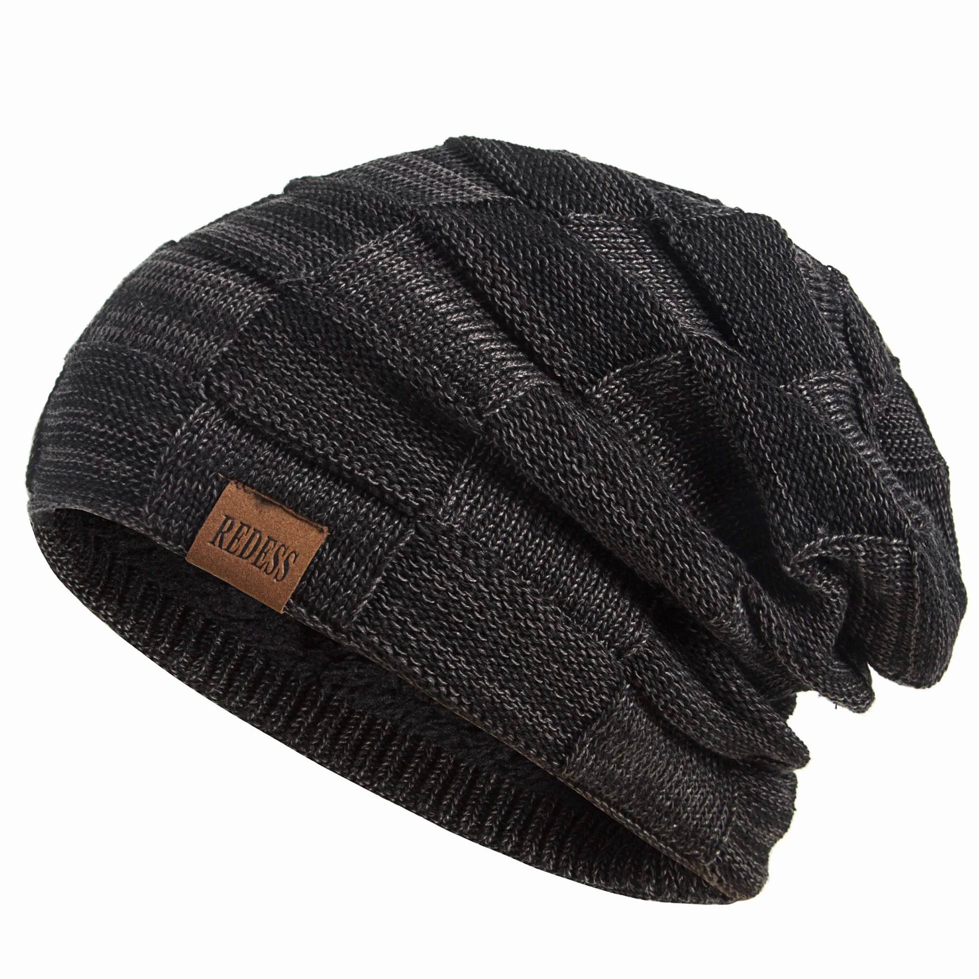 REDESS Gorro Hombres y Mujeres, Gorros cálidos de Invierno, Gorro de Calavera de Punto Grueso