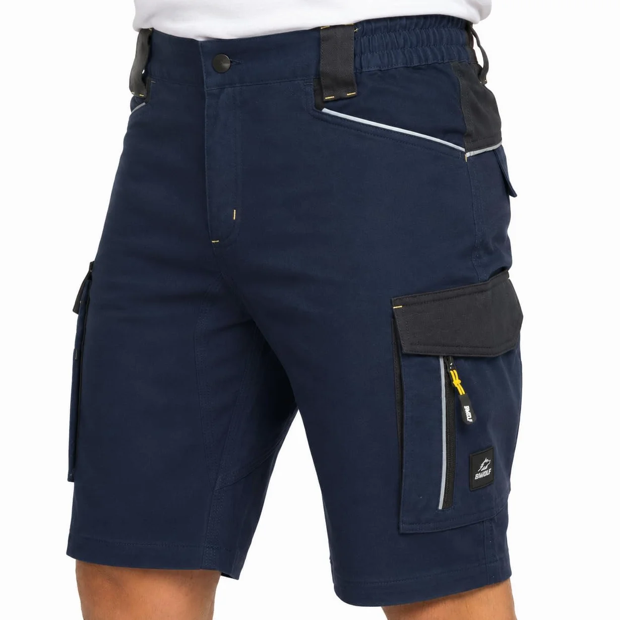 BWOLF Daytona - Pantalones cortos de trabajo elásticos para hombre, con muchos bolsillos