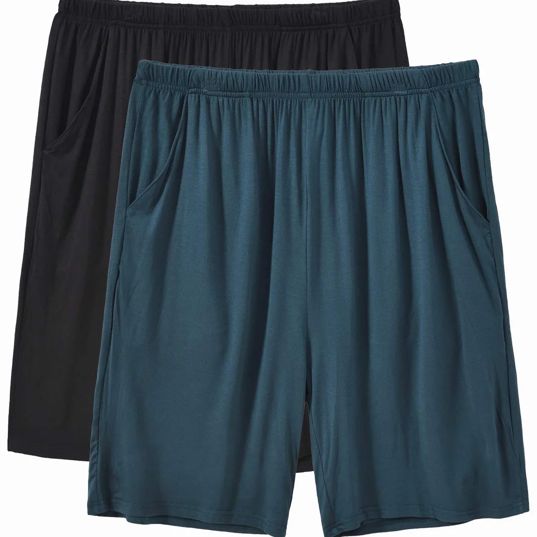 MoFiz Pantalones de Pijama Suave Modal Largo y Corto Shorts